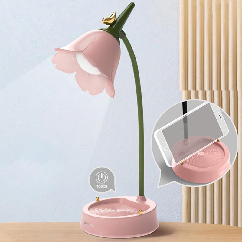 Flower LED Desk Lamp – Touch Dimmable Gooseneck Reading & Bedside Night Light