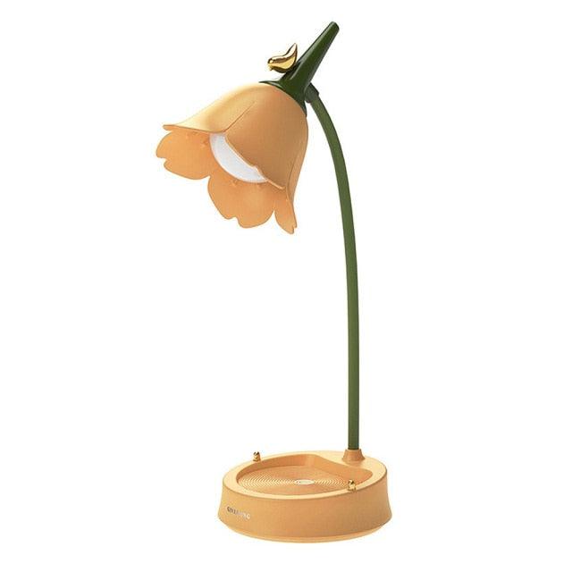 Flower LED Desk Lamp – Touch Dimmable Gooseneck Reading & Bedside Night Light