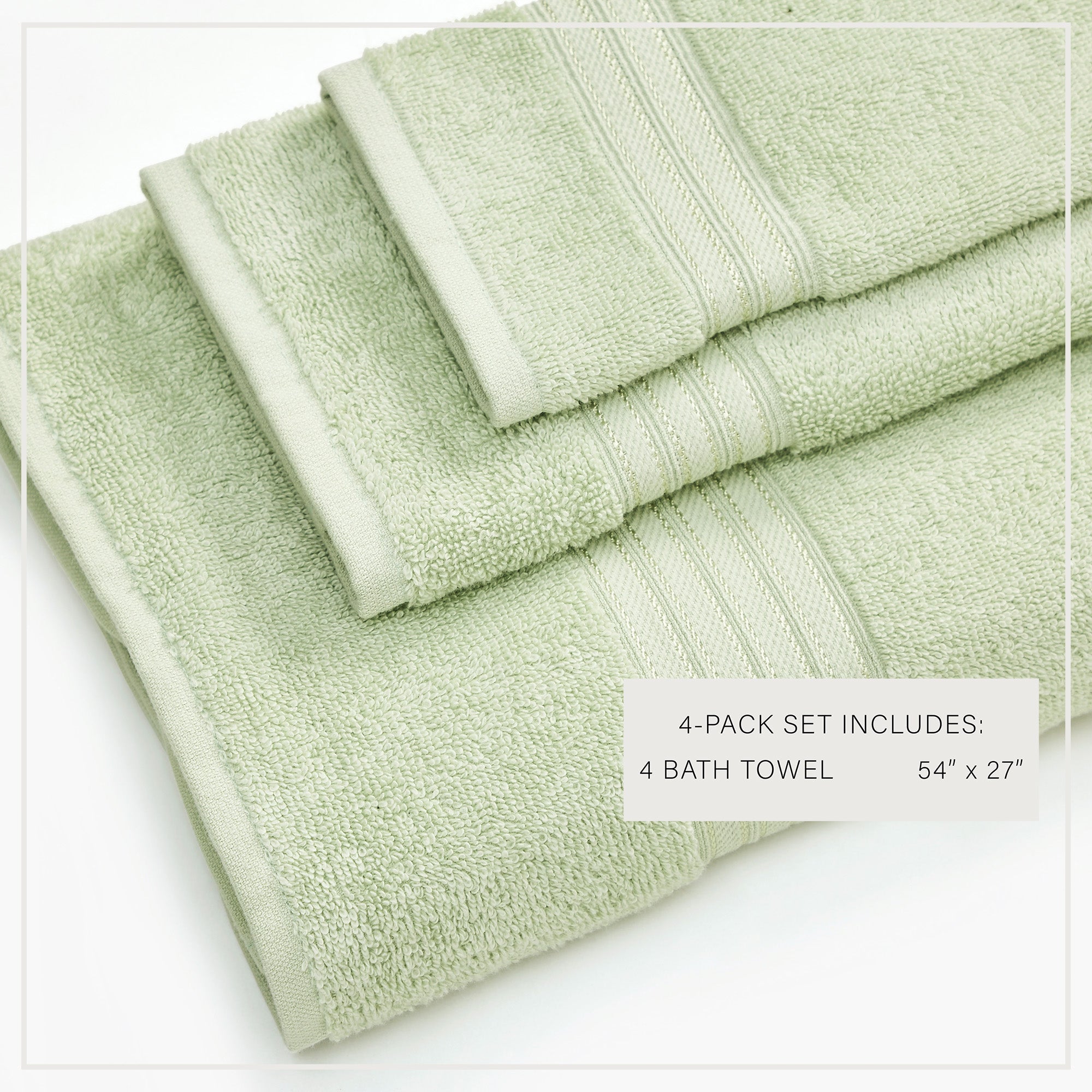 Feather Spun Cotton Bath Towels — Soft, Quick-Dry & Lightweight | Classic Bordered Style