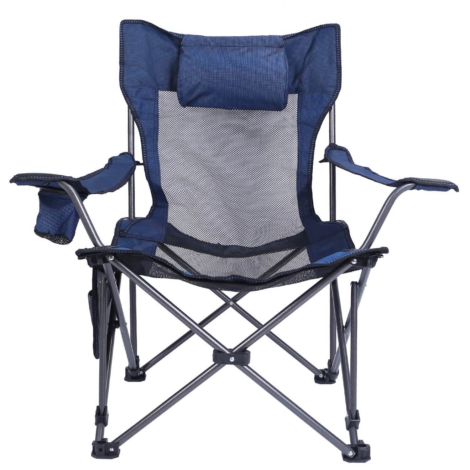Foldable Camping Chair — Heavy Duty 330 lb Capacity, Reclining Backrest, 600D Oxford | Carry Bag Included