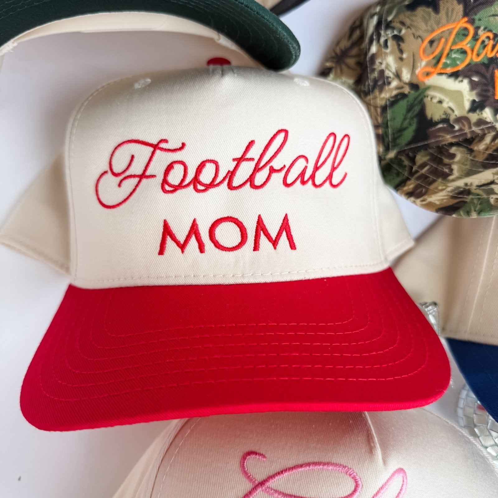 Football Mom Trucker Hat | Embroidered Sport Mom Cap