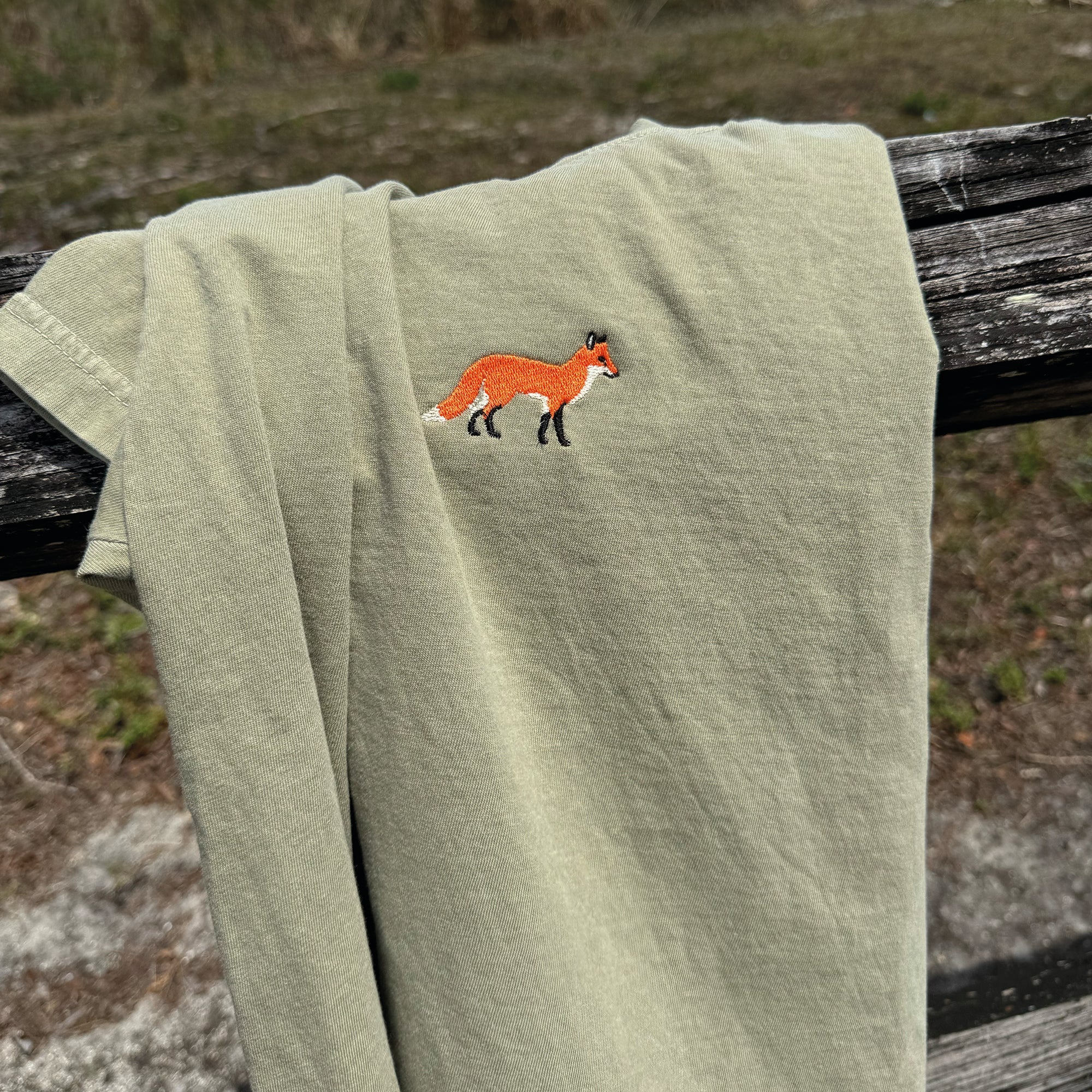 Fox Embroidered T-Shirt | Wildlife Nature Tee
