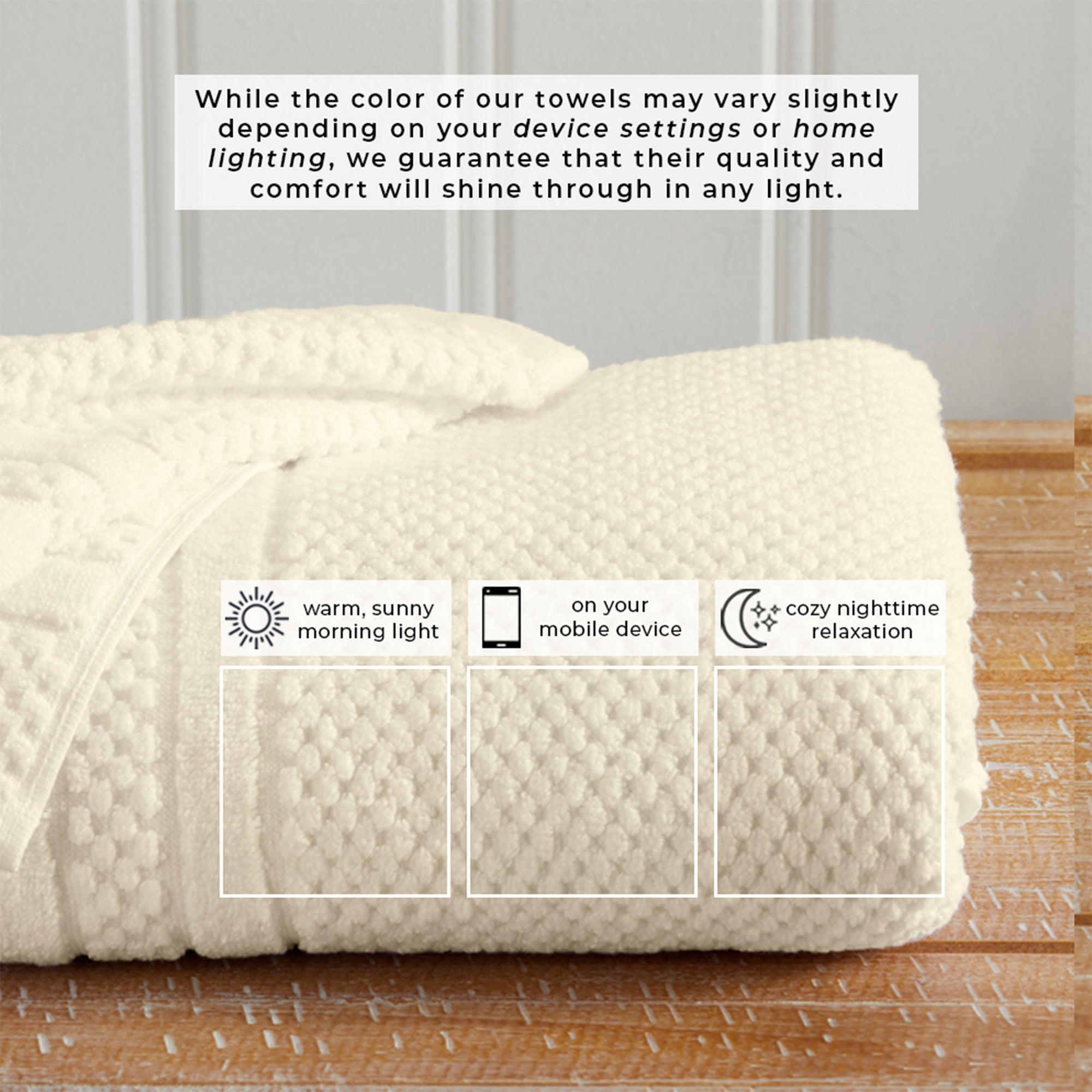 Checkered Jacquard Bath Towel Set — Modern Woven Texture | Solid Color