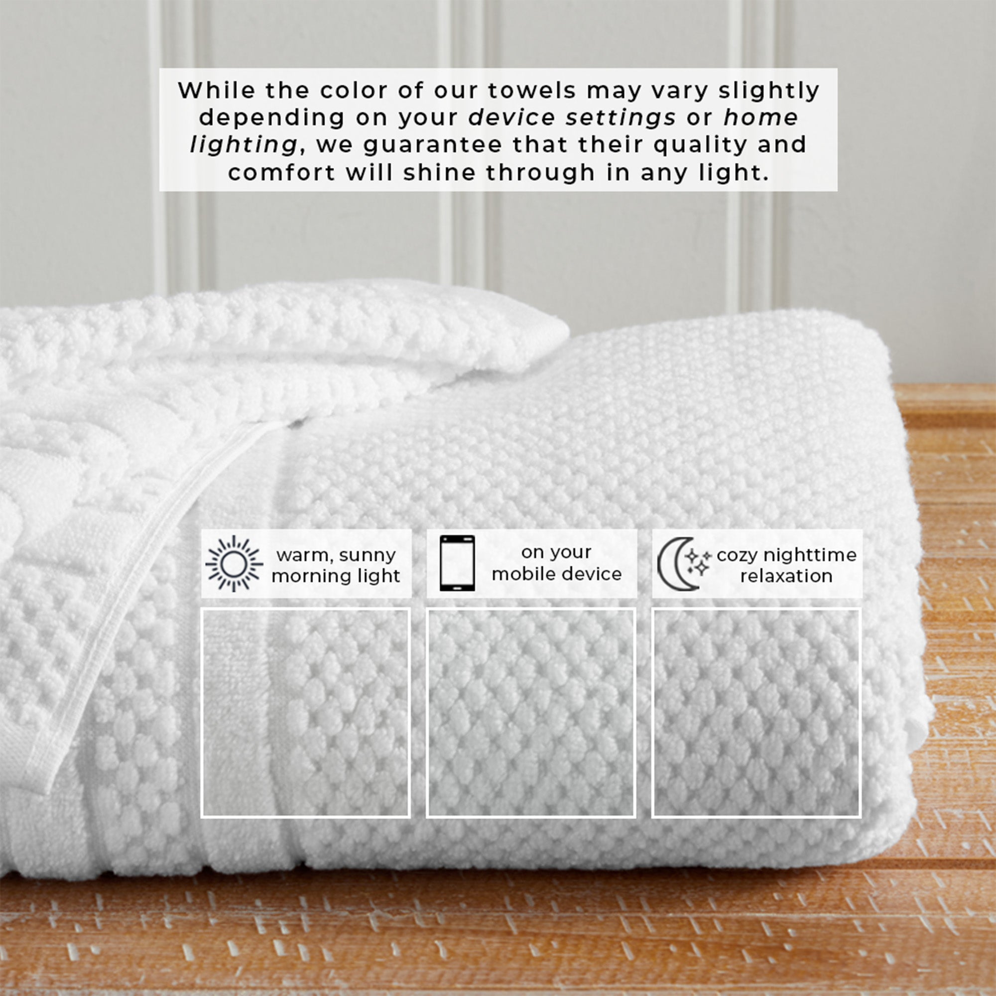 Checkered Jacquard Bath Towel Set — Modern Woven Texture | Solid Color