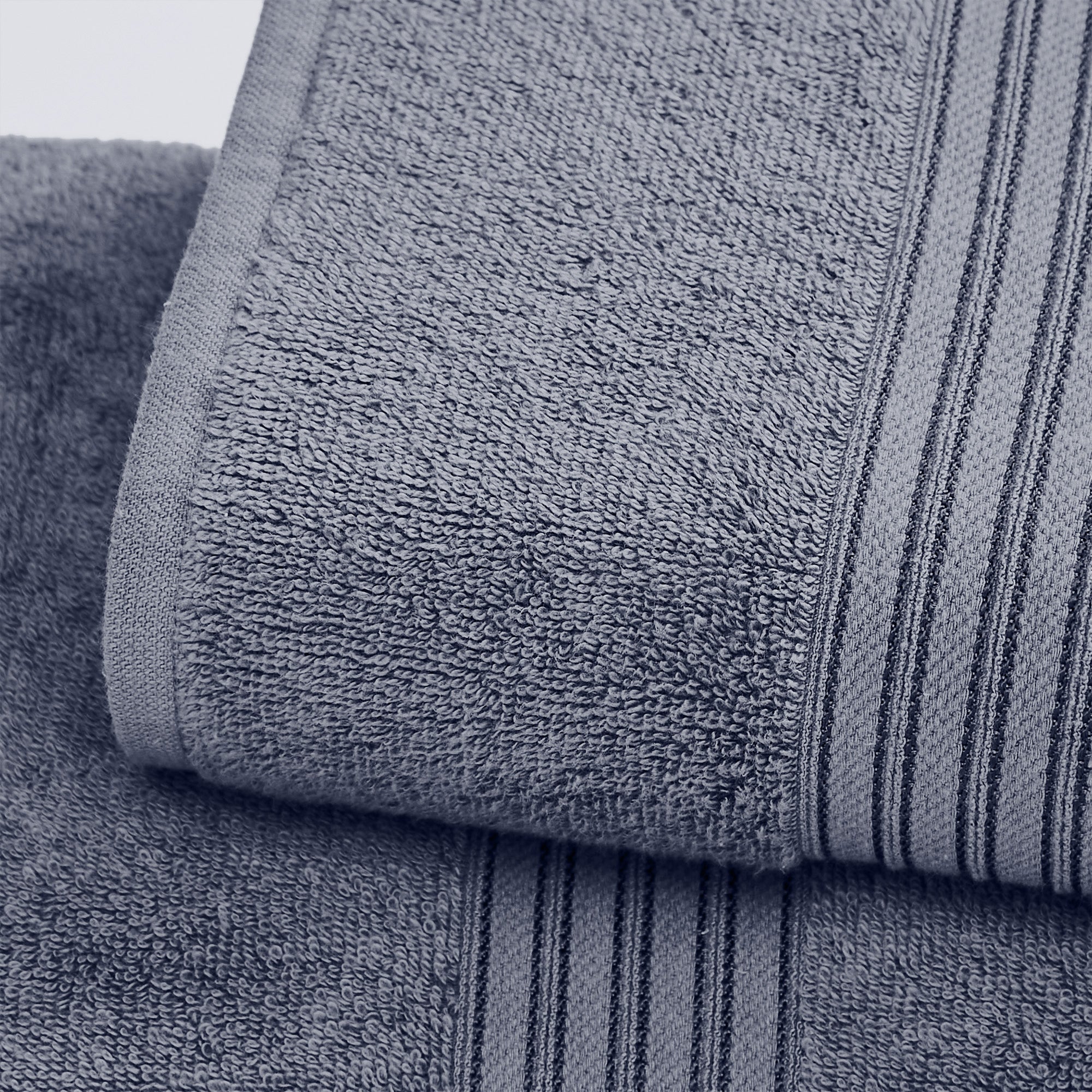 Feather Spun Cotton Bath Towels — Soft, Quick-Dry & Lightweight | Classic Bordered Style