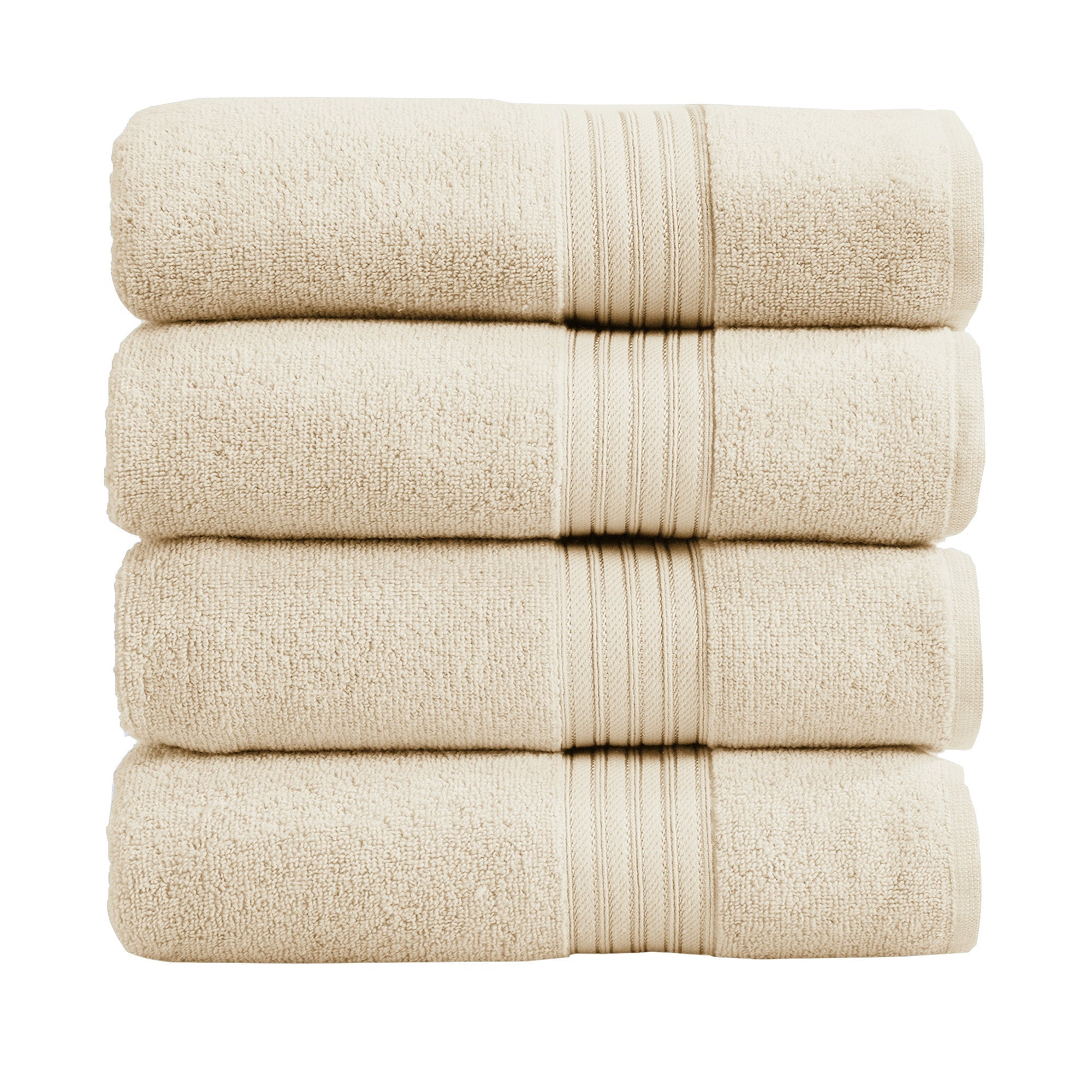 Feather Spun Cotton Bath Towels — Soft, Quick-Dry & Lightweight | Classic Bordered Style
