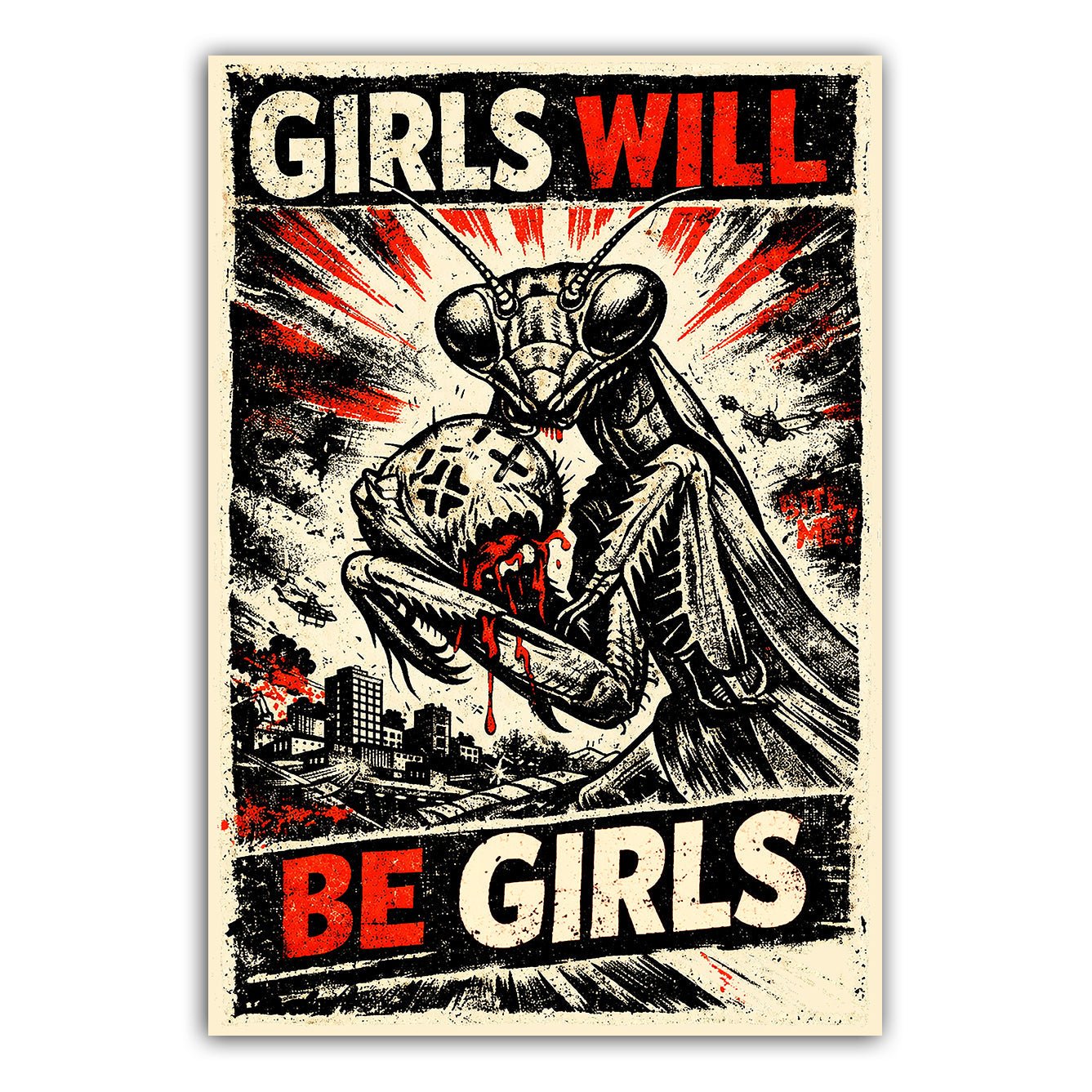 Girls Will Be Girls — Retro Horror Vinyl Sticker