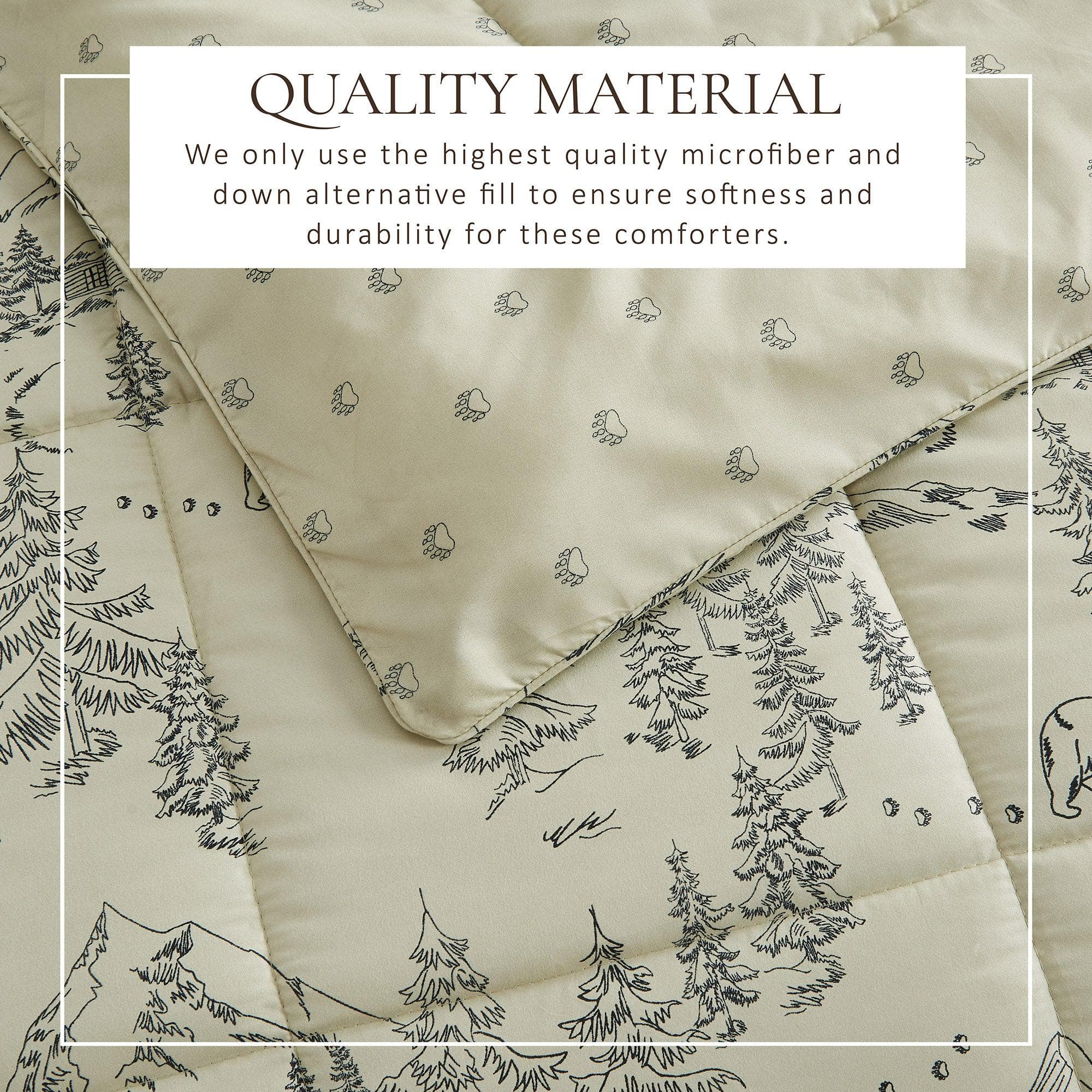 Reversible Comforter Set — Brushed Microfiber, Down Alternative Fill | Two Looks in One