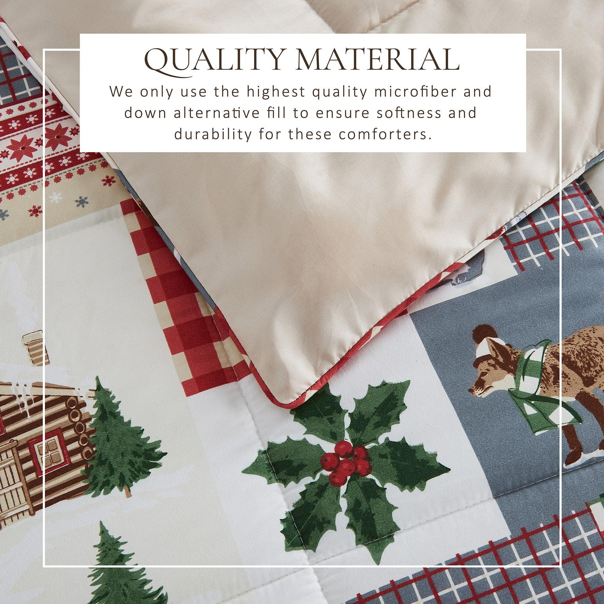 Reversible Comforter Set — Brushed Microfiber, Down Alternative Fill | Two Looks in One