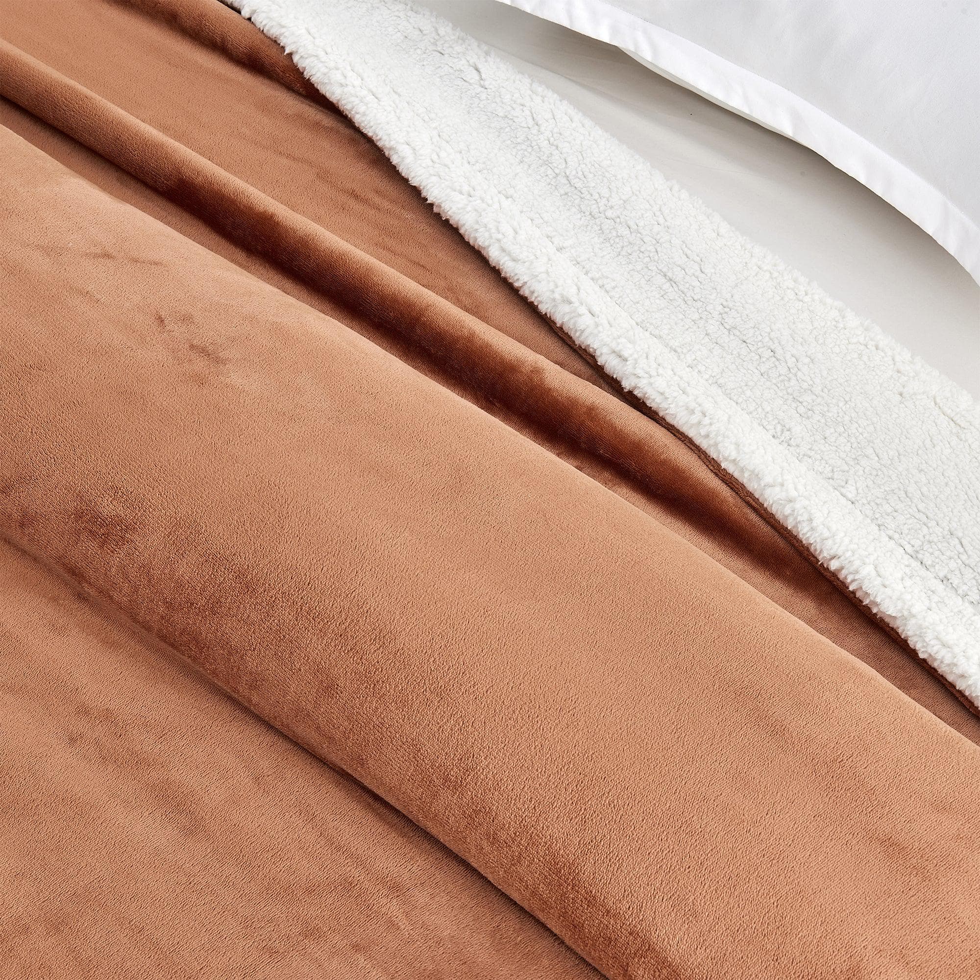 Velvet Plush Sherpa Throw Blanket — Reversible, Soft & Cozy | Multiple Colors & Patterns