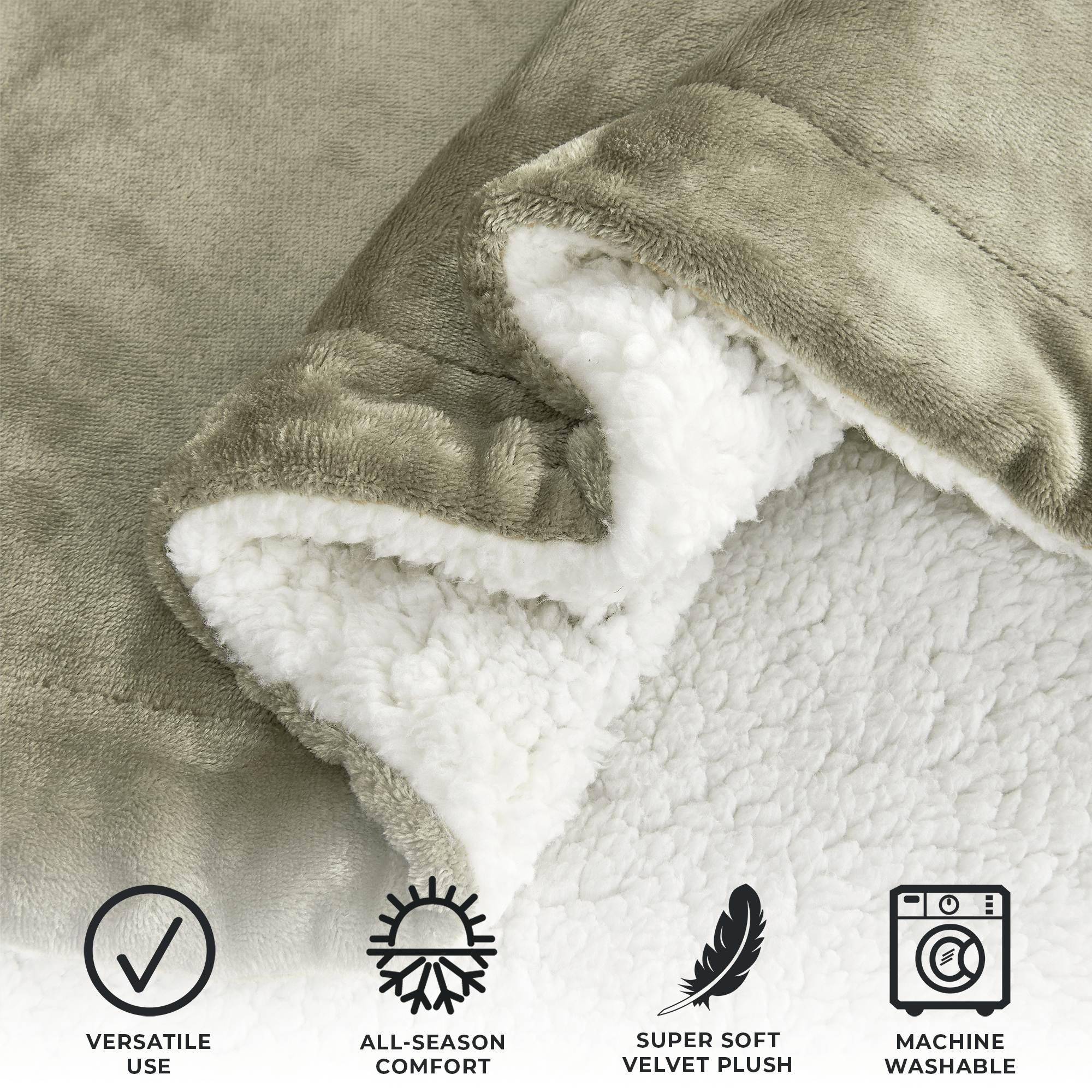 Velvet Plush Sherpa Throw Blanket — Reversible, Soft & Cozy | Multiple Colors & Patterns