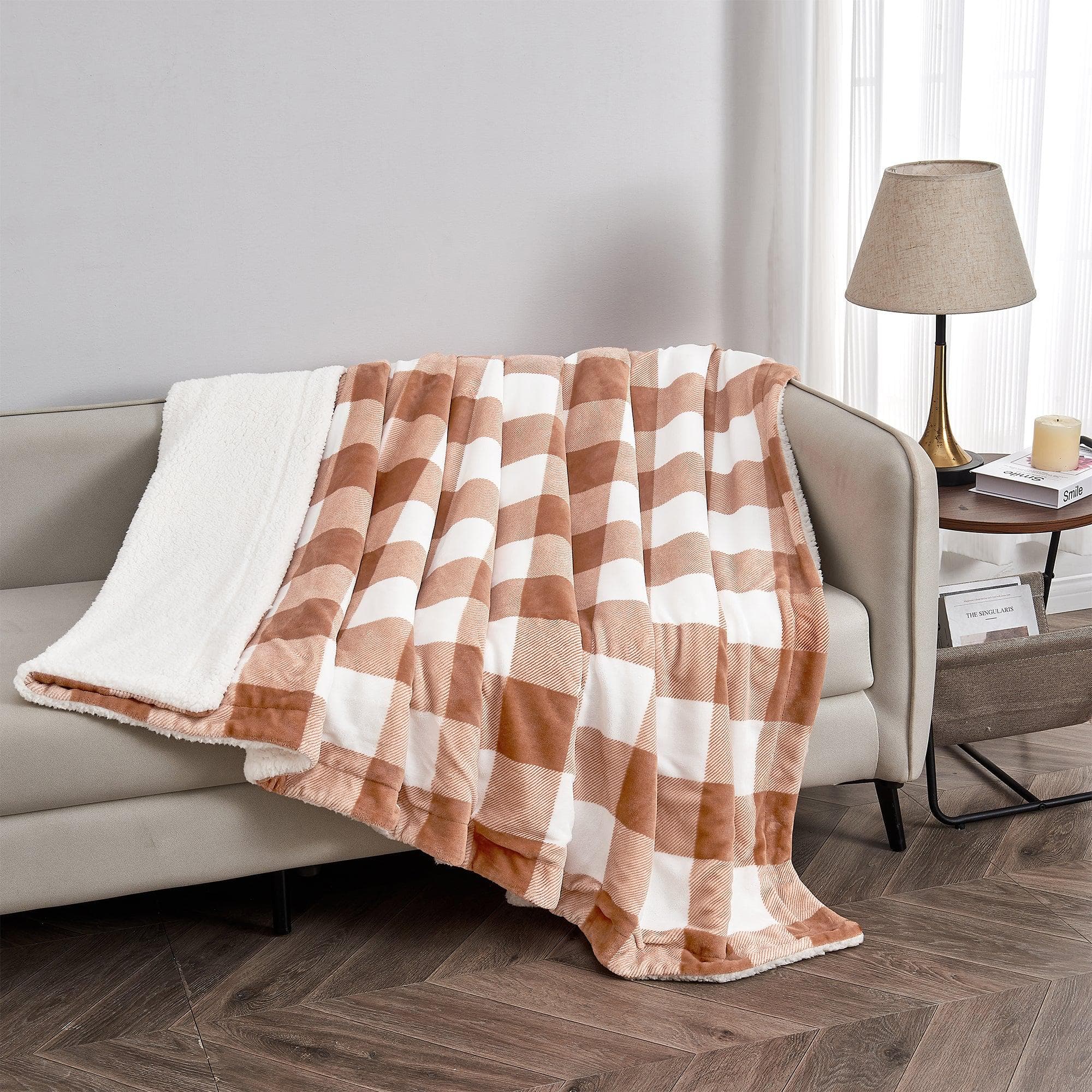 Velvet Plush Sherpa Throw Blanket — Reversible, Soft & Cozy | Multiple Colors & Patterns