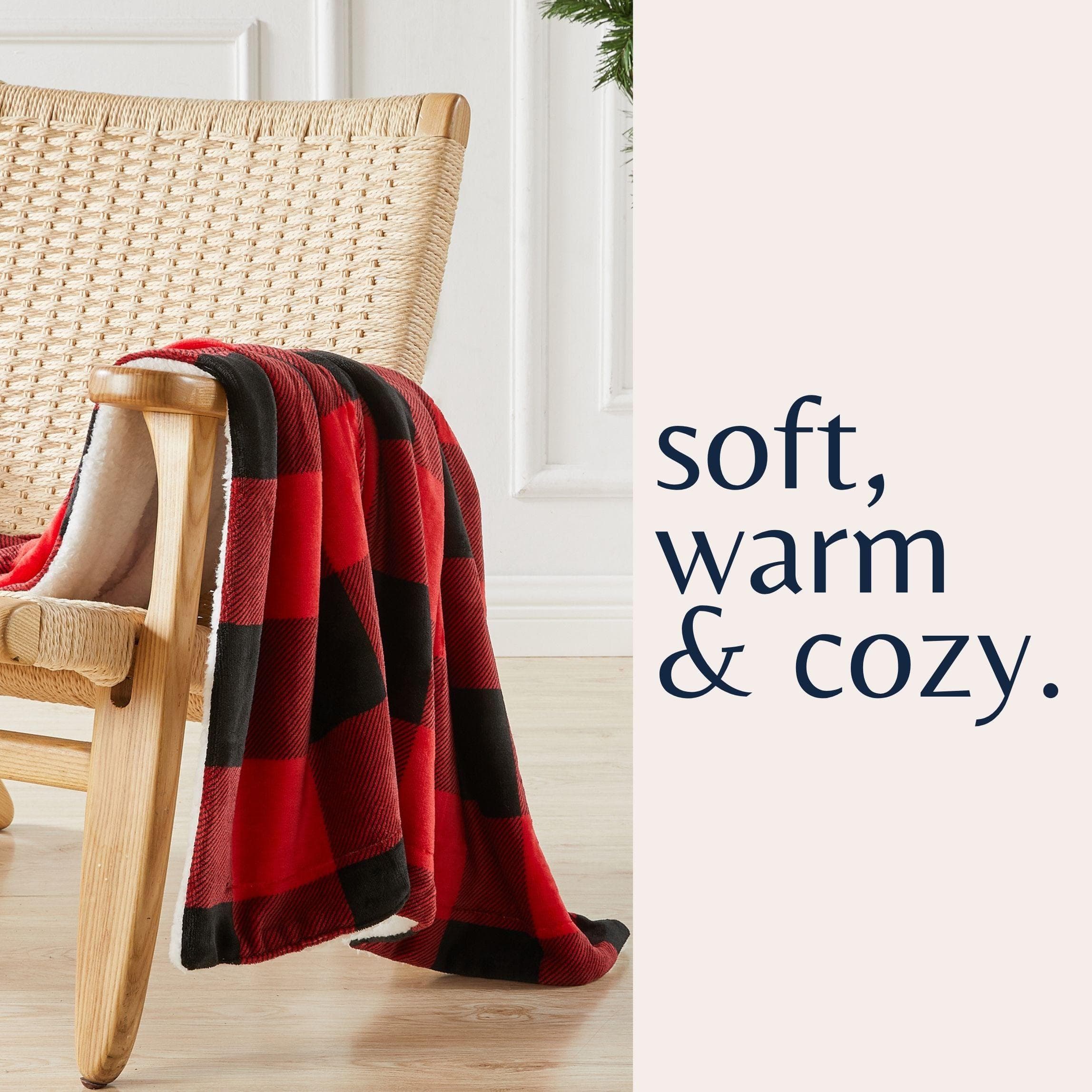 Velvet Plush Sherpa Throw Blanket — Reversible, Soft & Cozy | Multiple Colors & Patterns