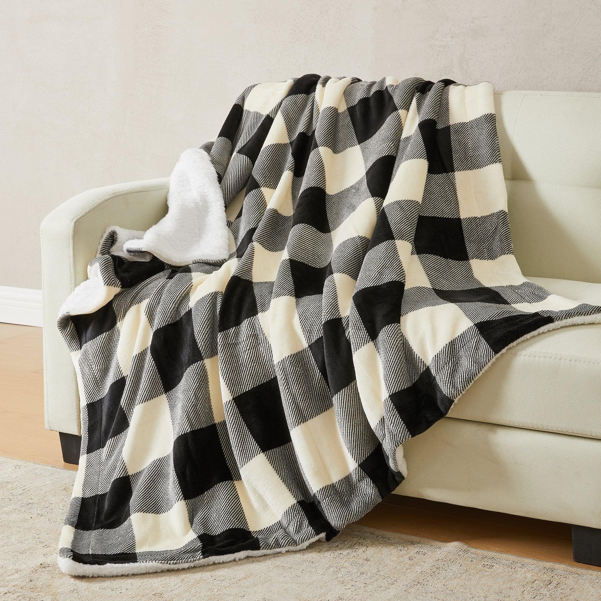 Velvet Plush Sherpa Throw Blanket — Reversible, Soft & Cozy | Multiple Colors & Patterns