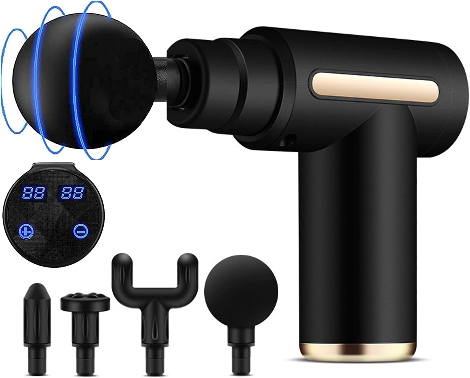 Muscle Massage Gun | Deep Percussion Therapy | 4 Heads & 6 Speed Settings