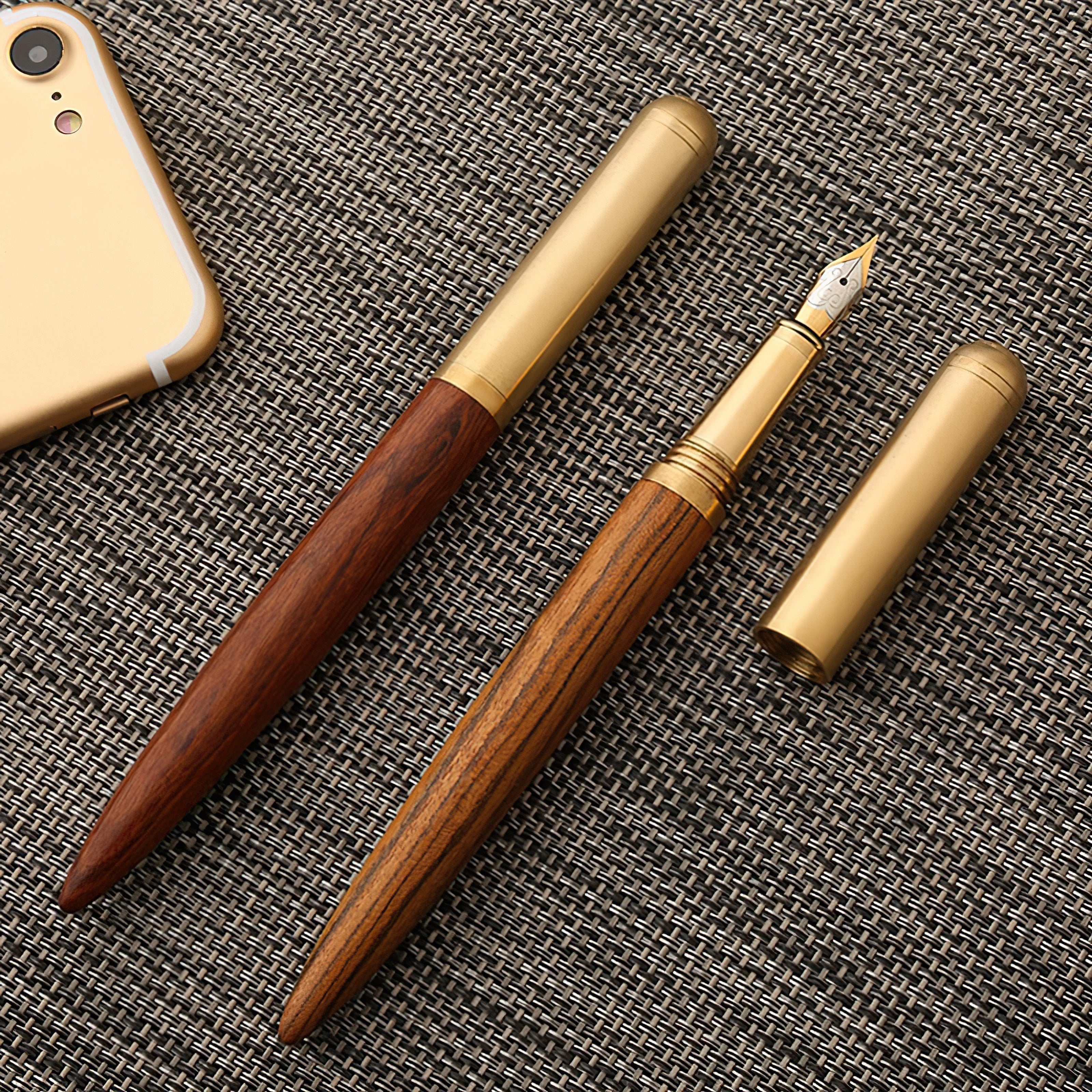 The Hemmingway | Handmade Wood & Brass Fountain Pen | WoodFountainPens