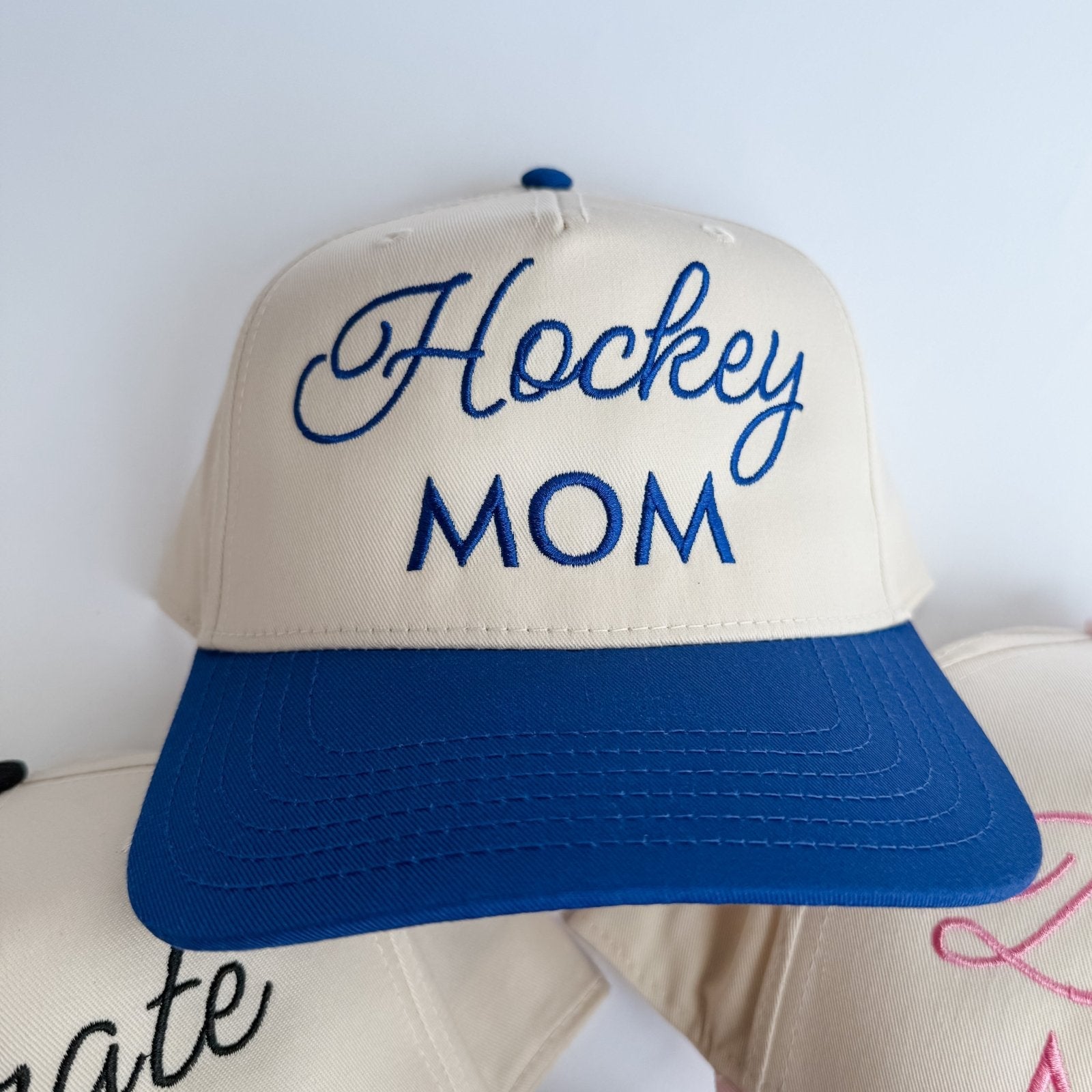 Hockey Mom Trucker Hat | Embroidered Sport Mom Cap