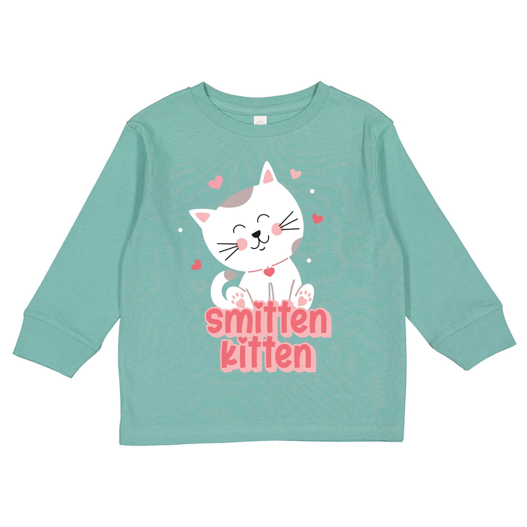 Smitten Kitten Long Sleeve Kids Graphic Tee – Toddler & Youth Shirt