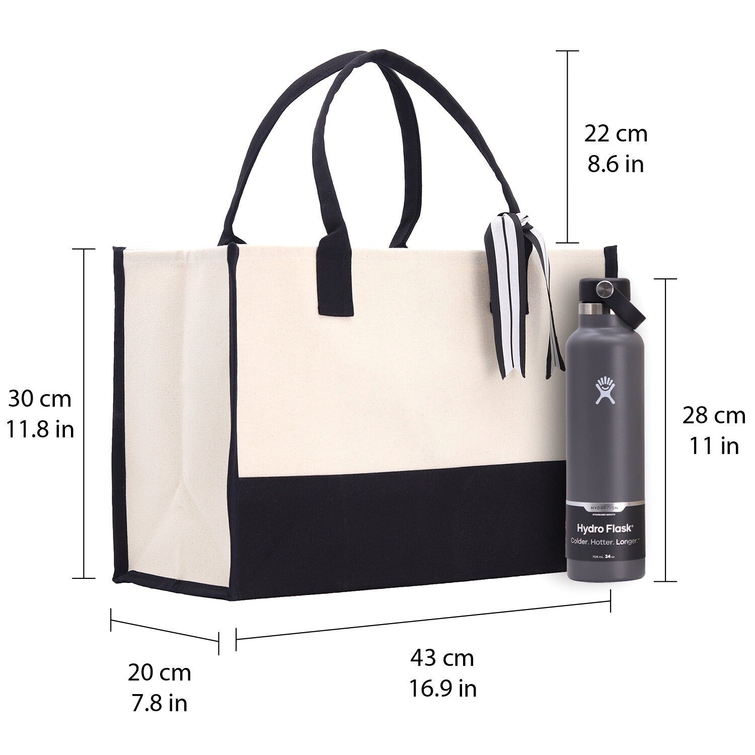 Canvas Tote Beach Bag – Eco-Friendly Cotton, Water-Resistant