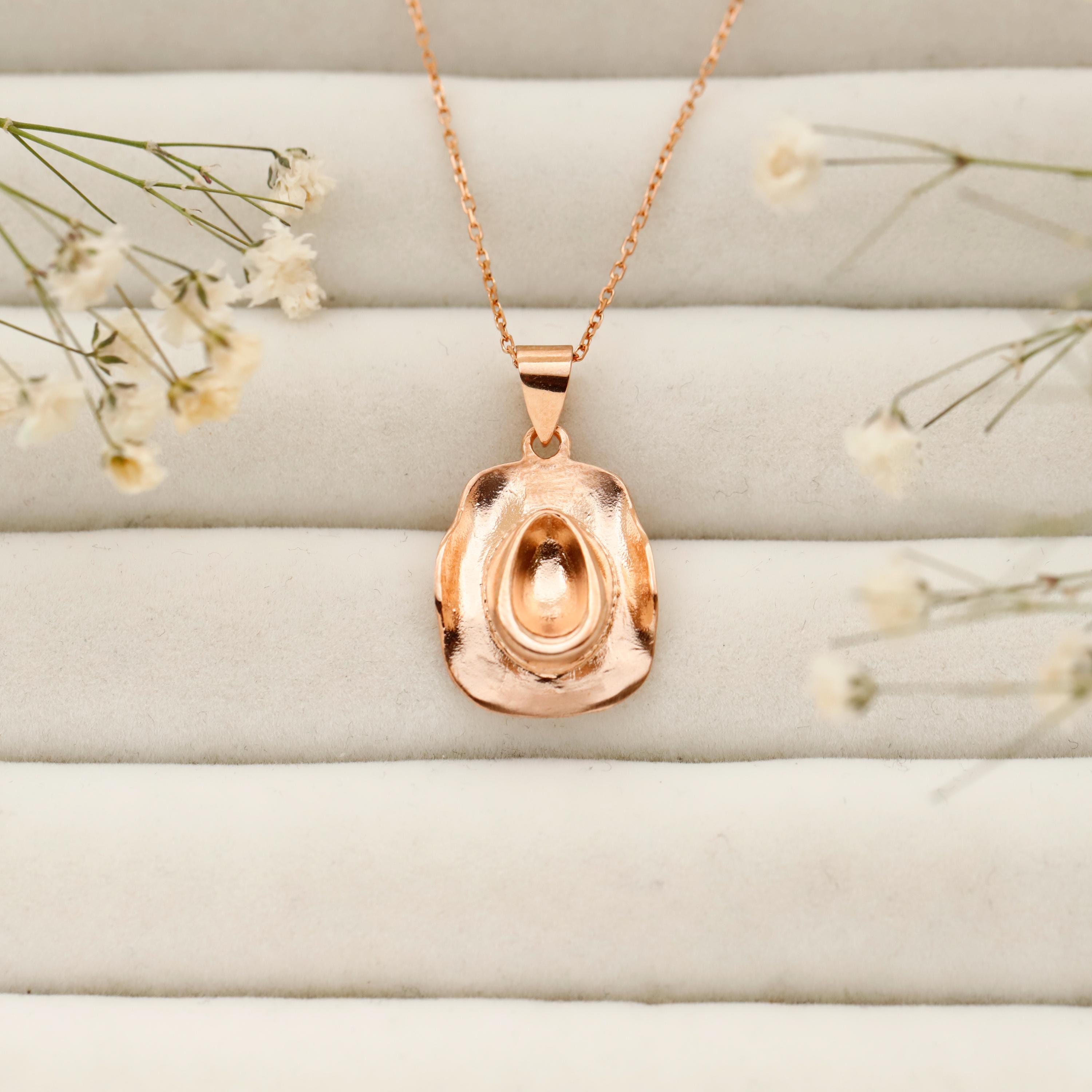 Cowboy Hat & Boots Set Necklaces – 925 Sterling Silver Western Jewelry