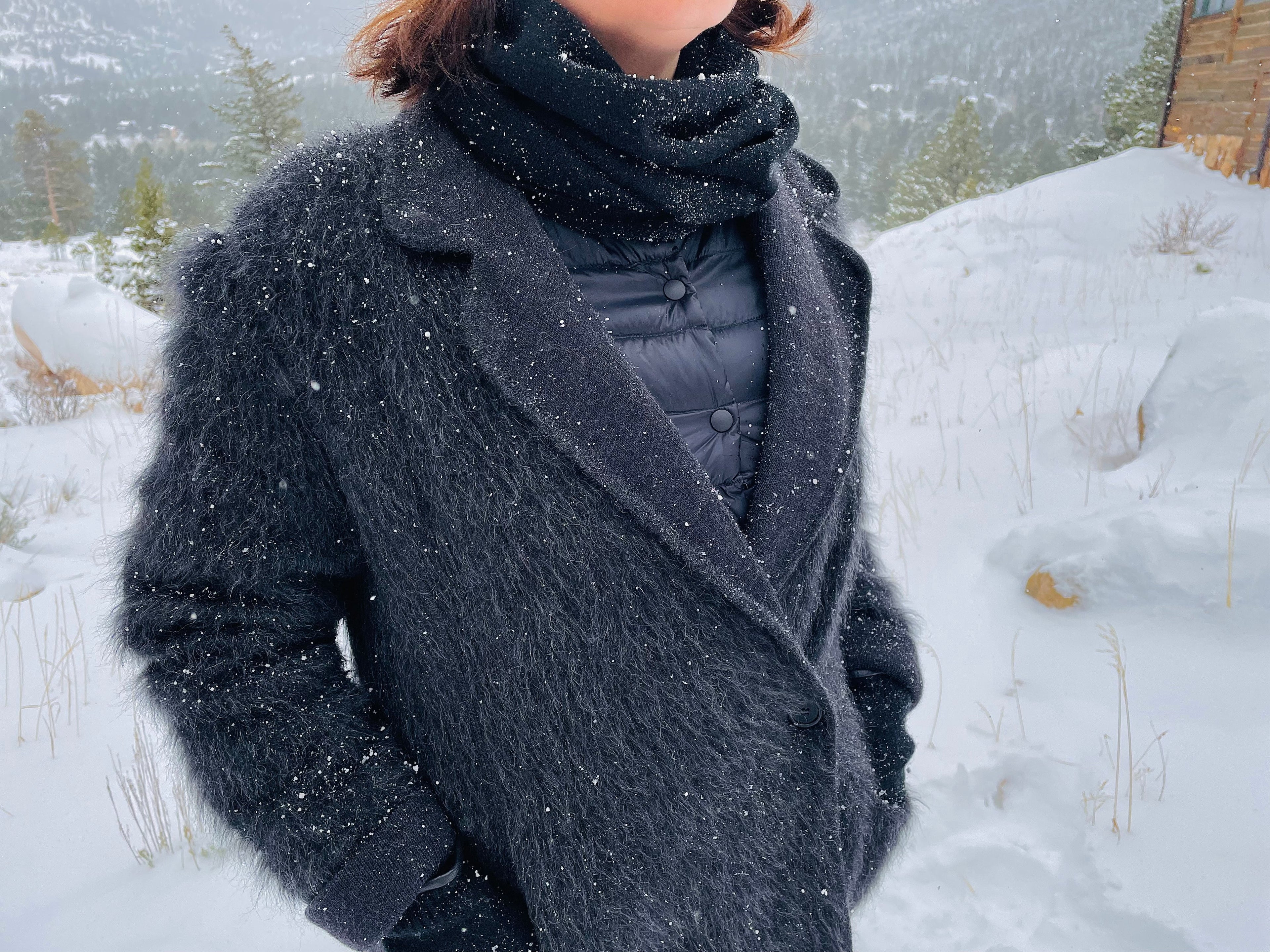 tittimitti® 100% Kaschmir Gestrickter Nackenwärmer Loop Schal für Herren und Damen