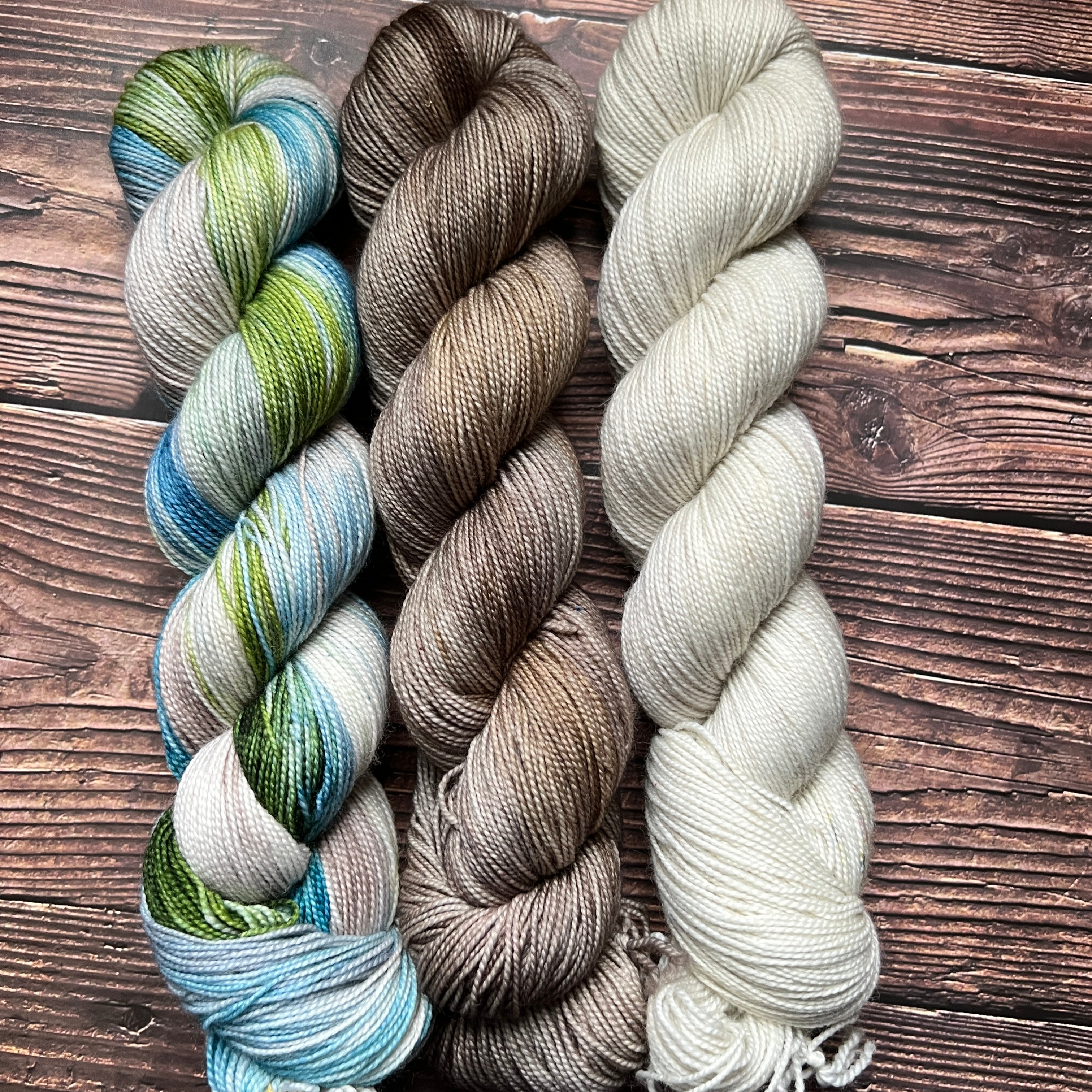 Woolen Wild & Free 3-Skein Hand-Dyed Yarn Kit | Choose Your Base & Color Palette