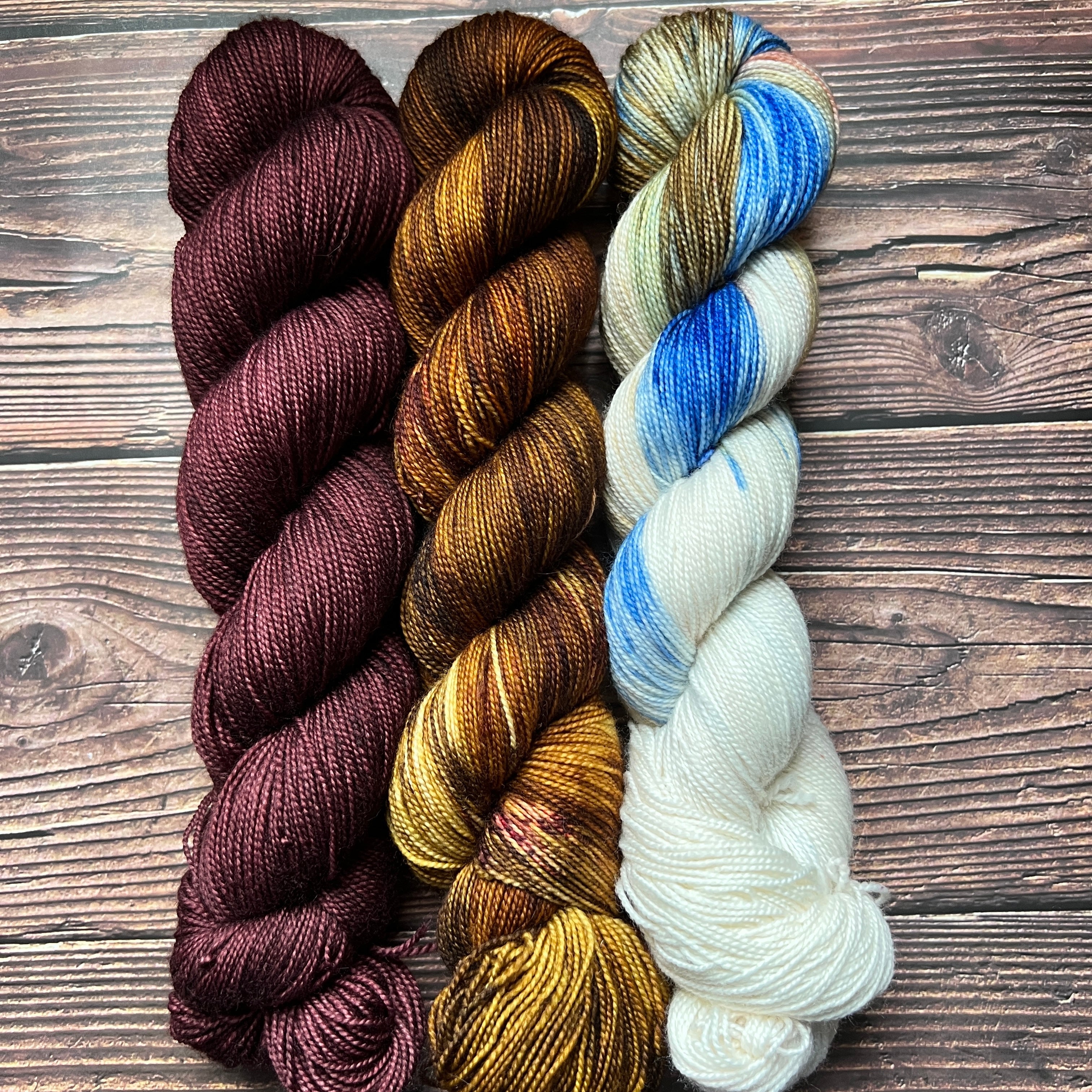 Woolen Wild & Free 3-Skein Hand-Dyed Yarn Kit | Choose Your Base & Color Palette