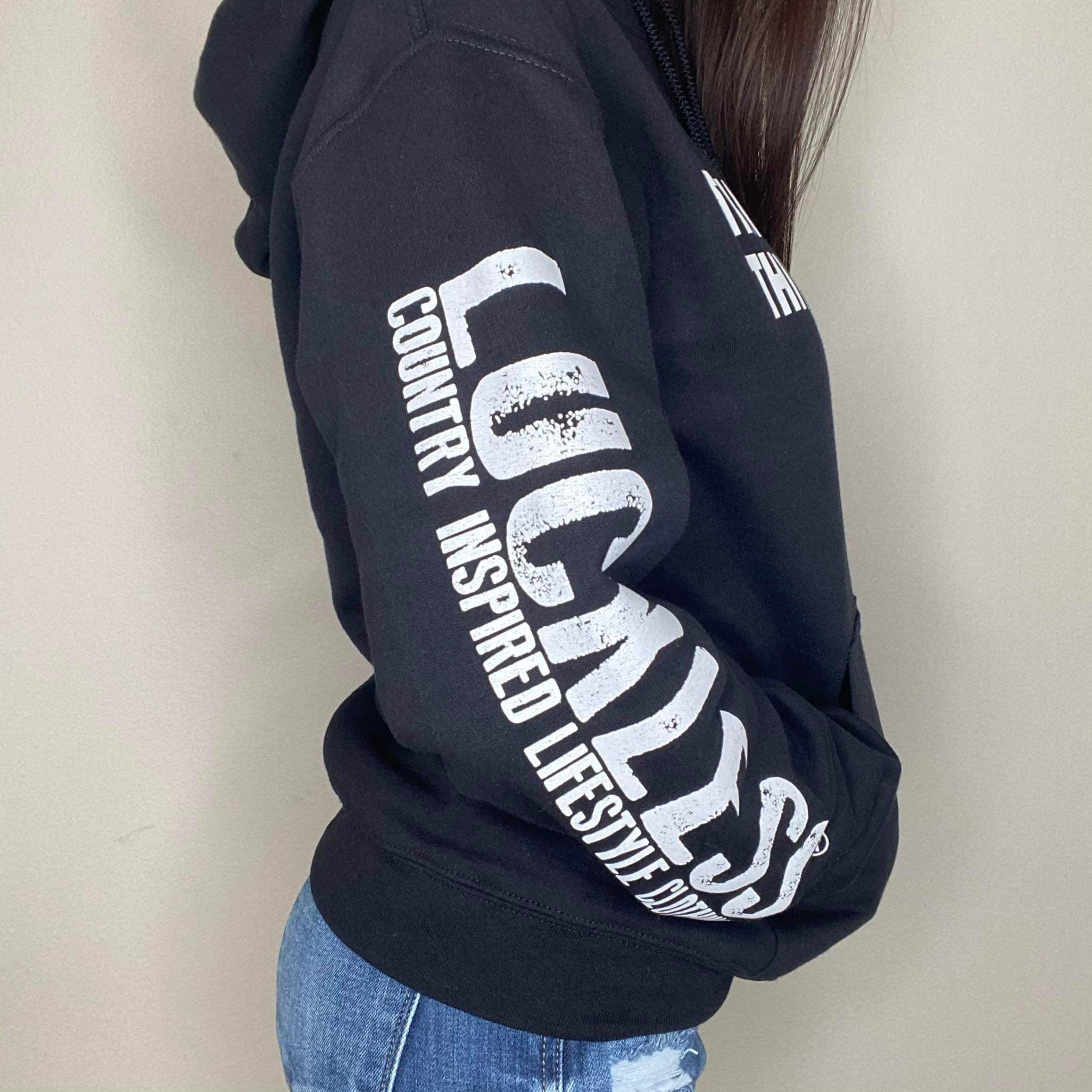 Luckless Outfitters Dicke Oberschenkel, dünne Geduld Kapuzenpulli | Baumwollmischung | 4 Farben | SM–5XL