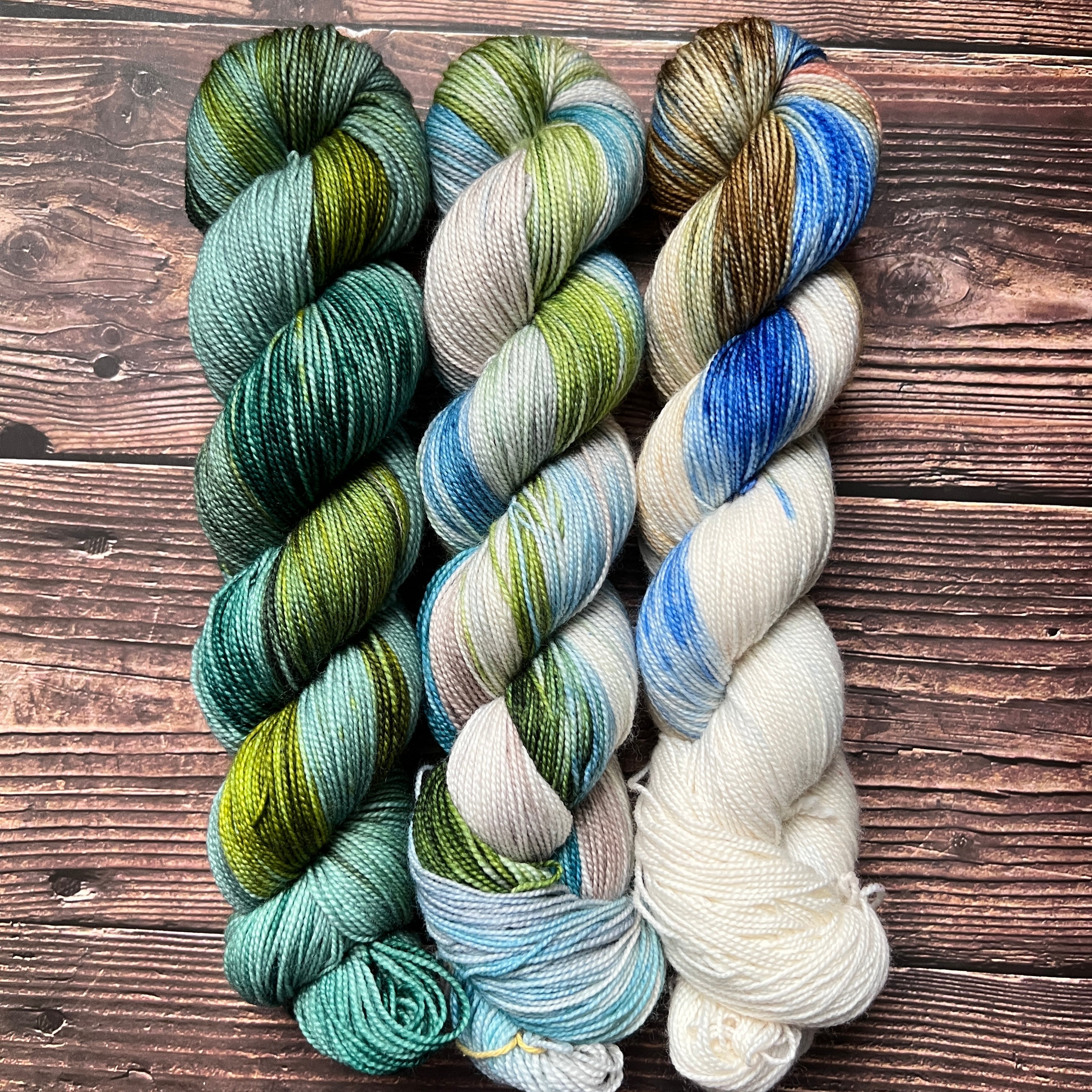 Woolen Wild & Free 3-Skein Hand-Dyed Yarn Kit | Choose Your Base & Color Palette