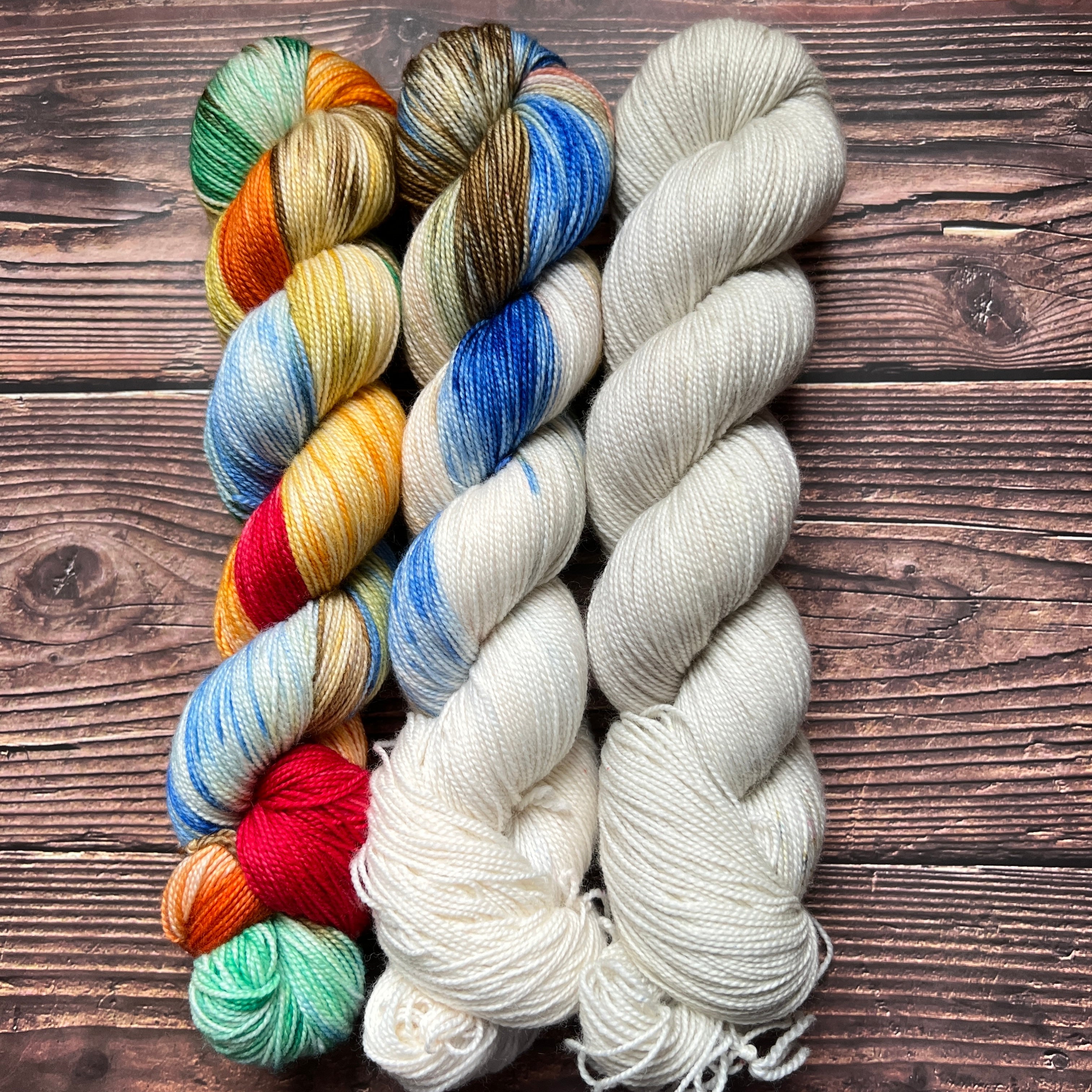 Woolen Wild & Free 3-Skein Hand-Dyed Yarn Kit | Choose Your Base & Color Palette