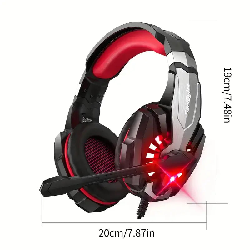 SoulBytes S9 Gaming Headset | Stereo Surround Sound with Noise-Canceling Mic for PS4, Xbox, PC & More