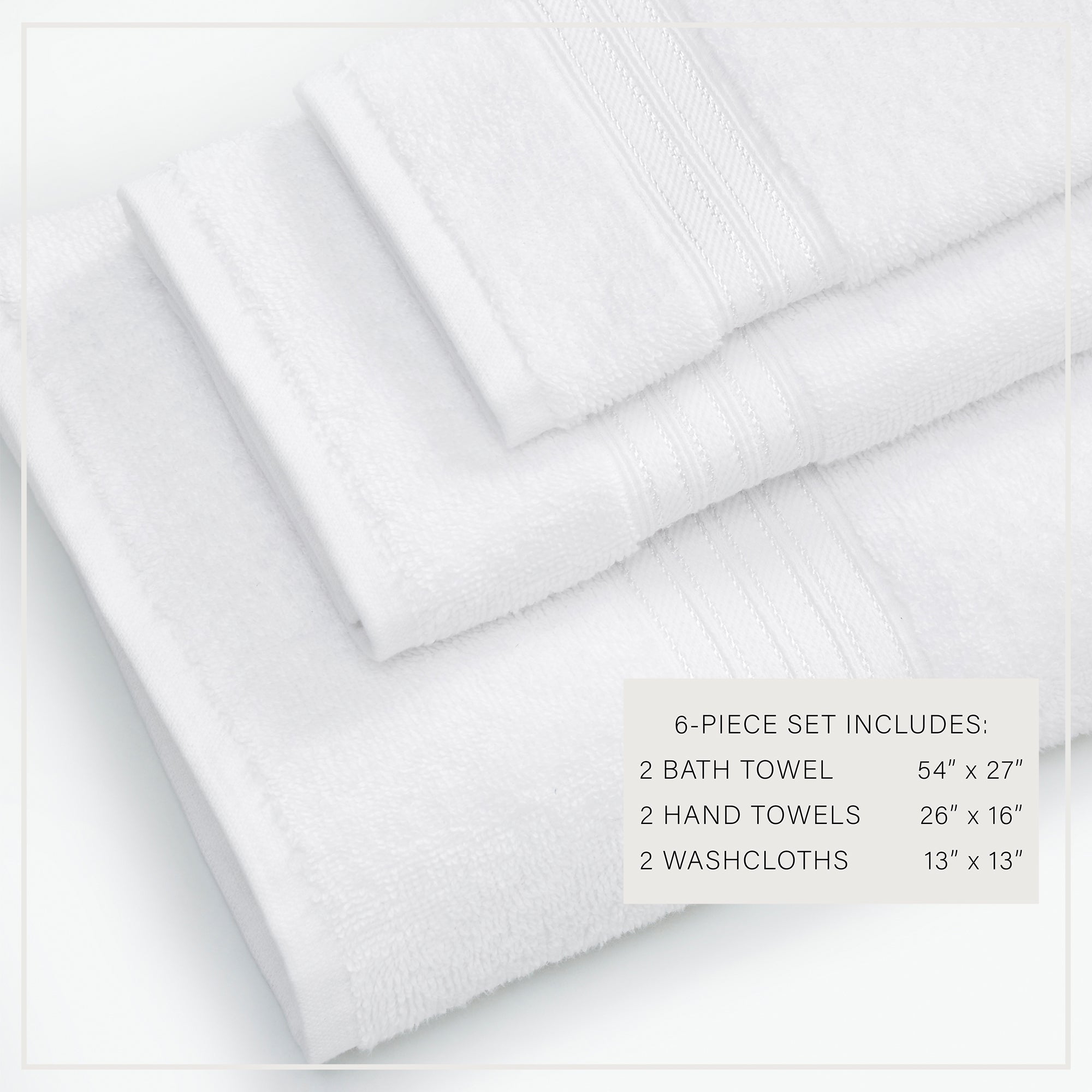 Feather Spun Cotton Bath Towels — Soft, Quick-Dry & Lightweight | Classic Bordered Style