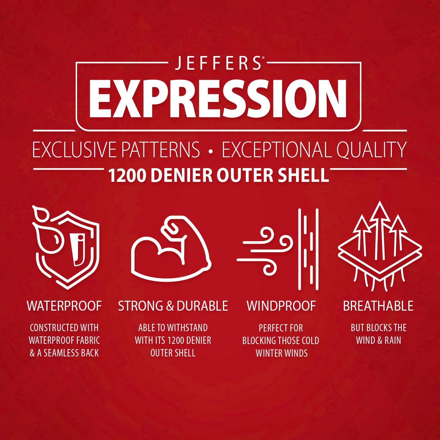 Jeffers Expression 1200D Turnout Horse Blanket — 240g Waterproof & Breathable