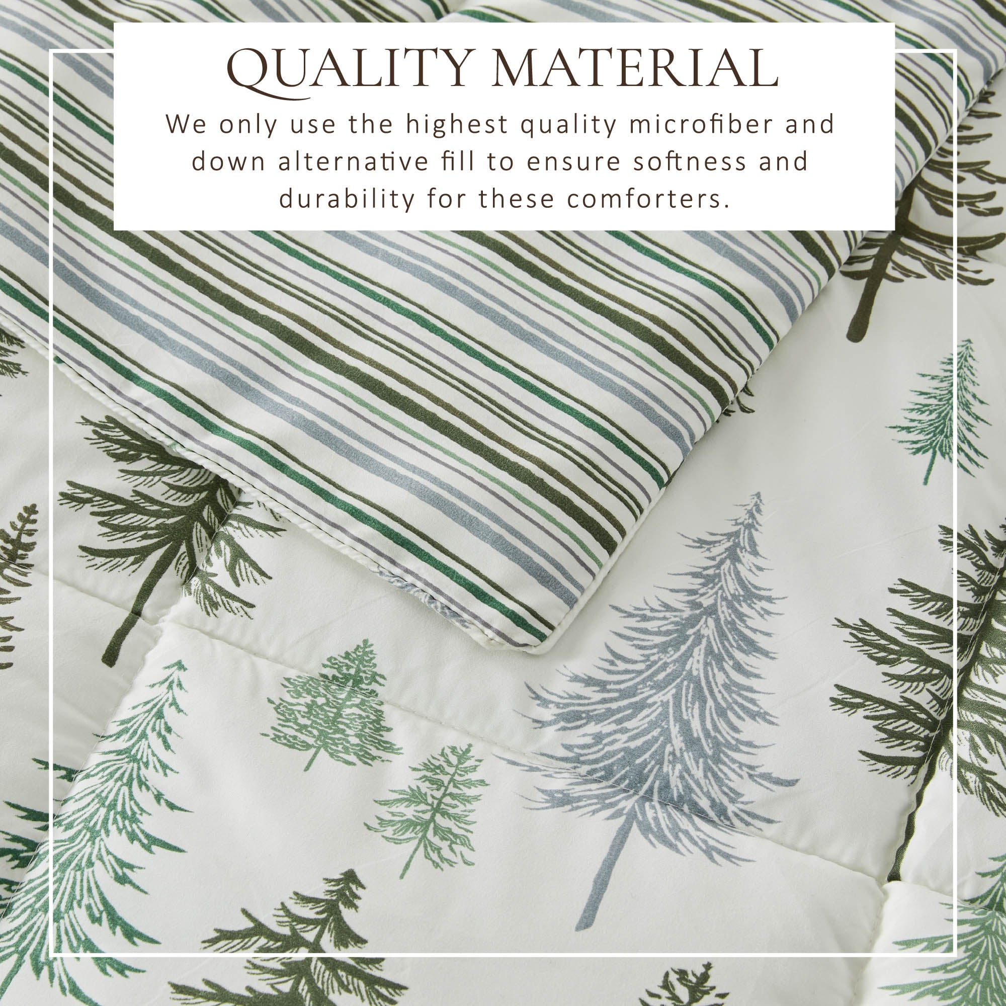 Reversible Comforter Set — Brushed Microfiber, Down Alternative Fill | Two Looks in One