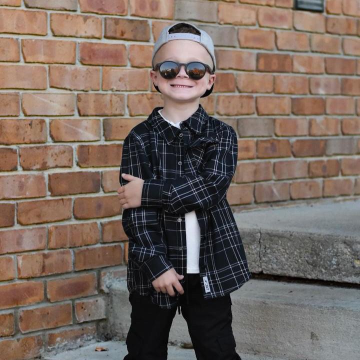 Kids Flip Side Flannel – Soft Snap-Front Shirt