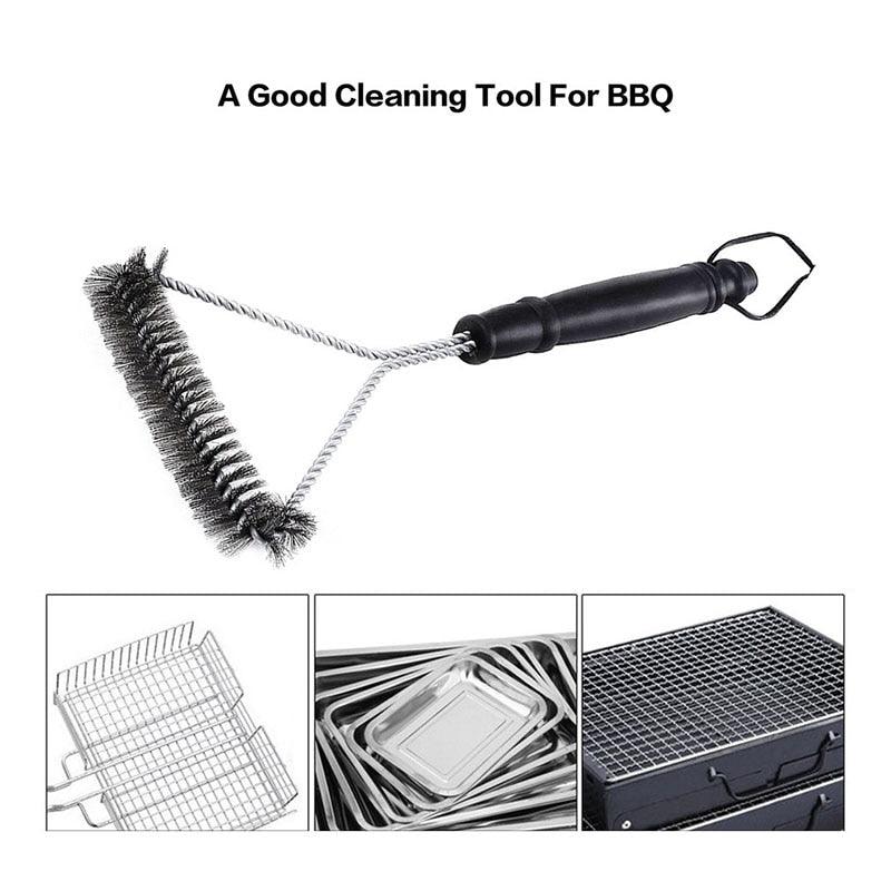 Stainless Steel BBQ Grill Cleaning Brush – Bristle-Free Wire Scrubber