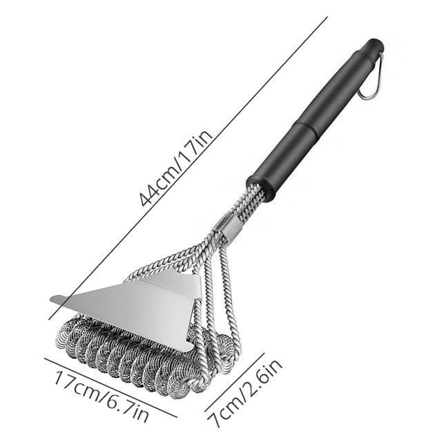 Stainless Steel BBQ Grill Cleaning Brush – Bristle-Free Wire Scrubber