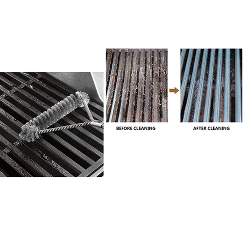 Stainless Steel BBQ Grill Cleaning Brush – Bristle-Free Wire Scrubber