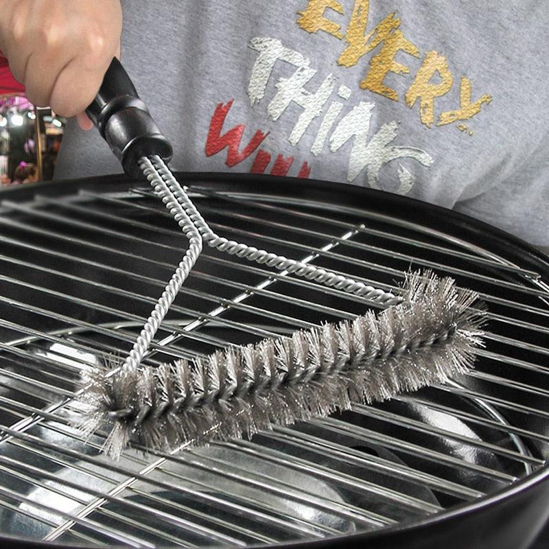 Stainless Steel BBQ Grill Cleaning Brush – Bristle-Free Wire Scrubber