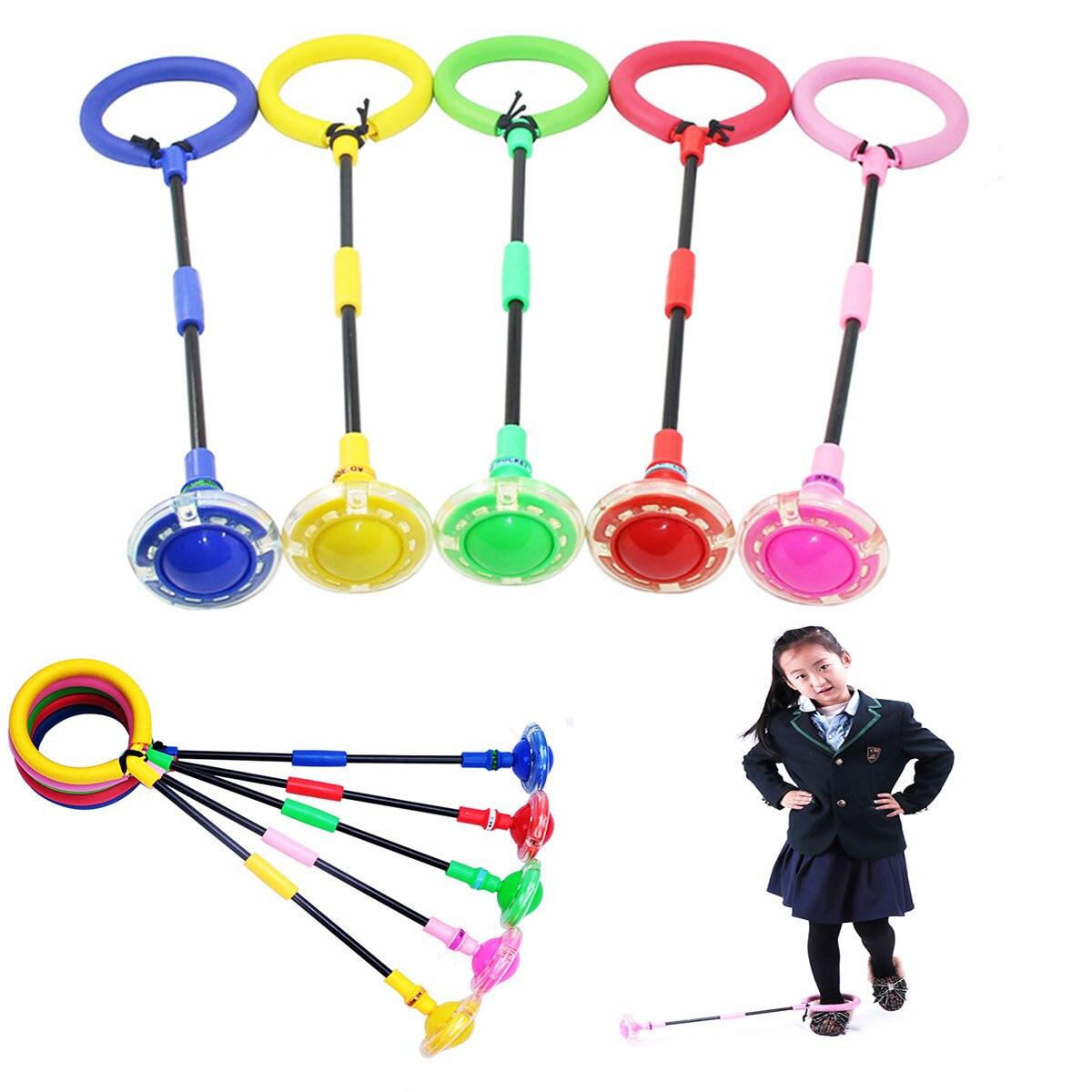 Colorful jump rings with a child model on a white background