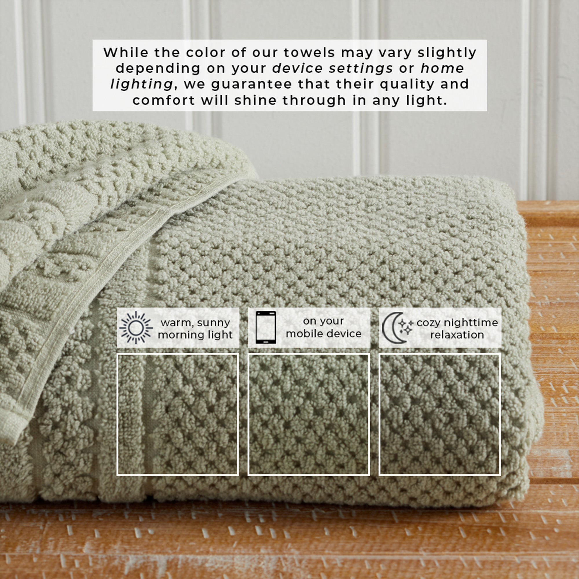 Checkered Jacquard Bath Towel Set — Modern Woven Texture | Solid Color