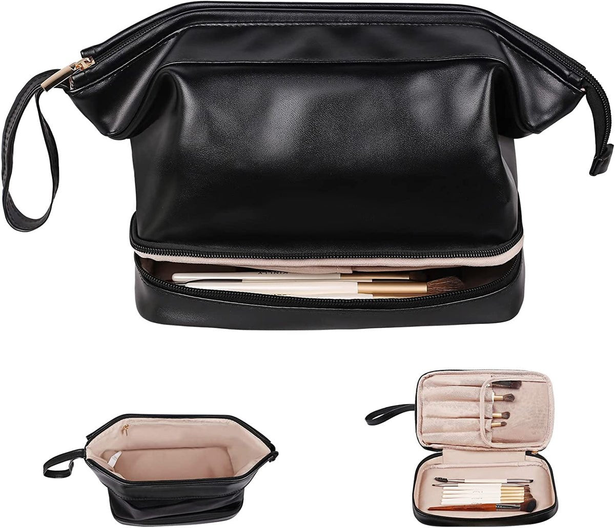 Travel Toiletry & Makeup Organizer Bag – PU Leather