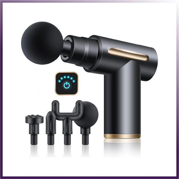 Muscle Massage Gun | Deep Percussion Therapy | 4 Heads & 6 Speed Settings