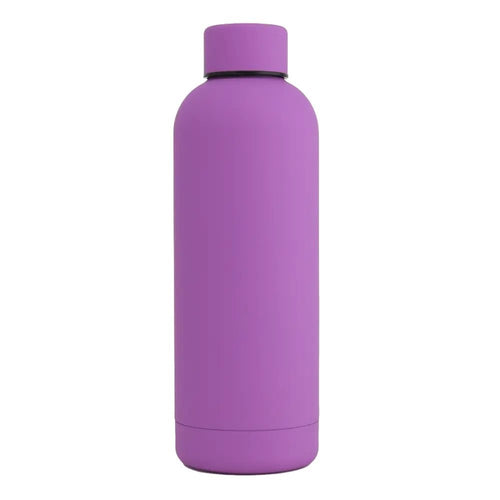 500-ml-Edelstahl-Vakuumisolierflasche | Gummiert | 7 Farben