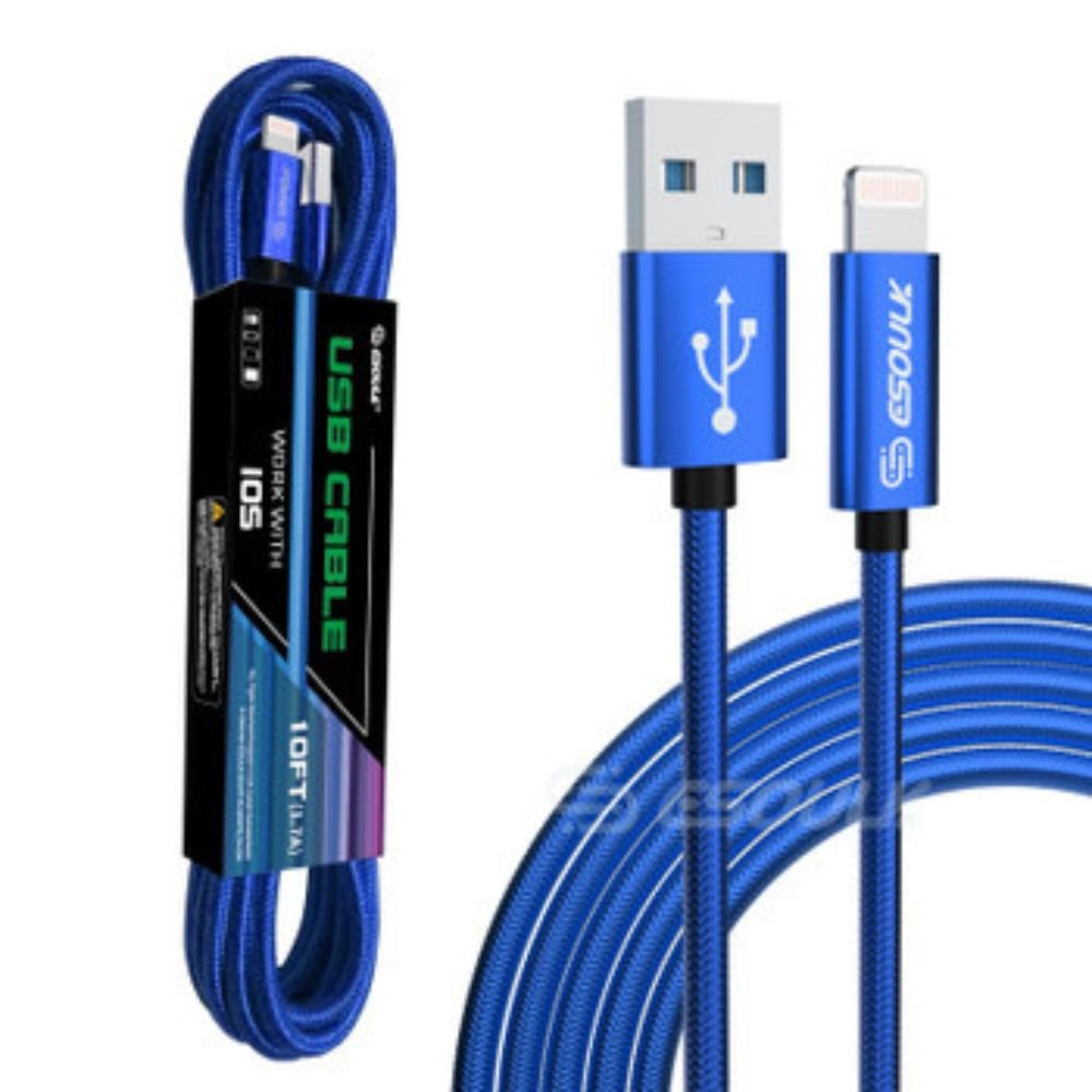 10FT Lightning USB Cable for iPhone XS, XR & XS Max | 1.7A Fast Charging