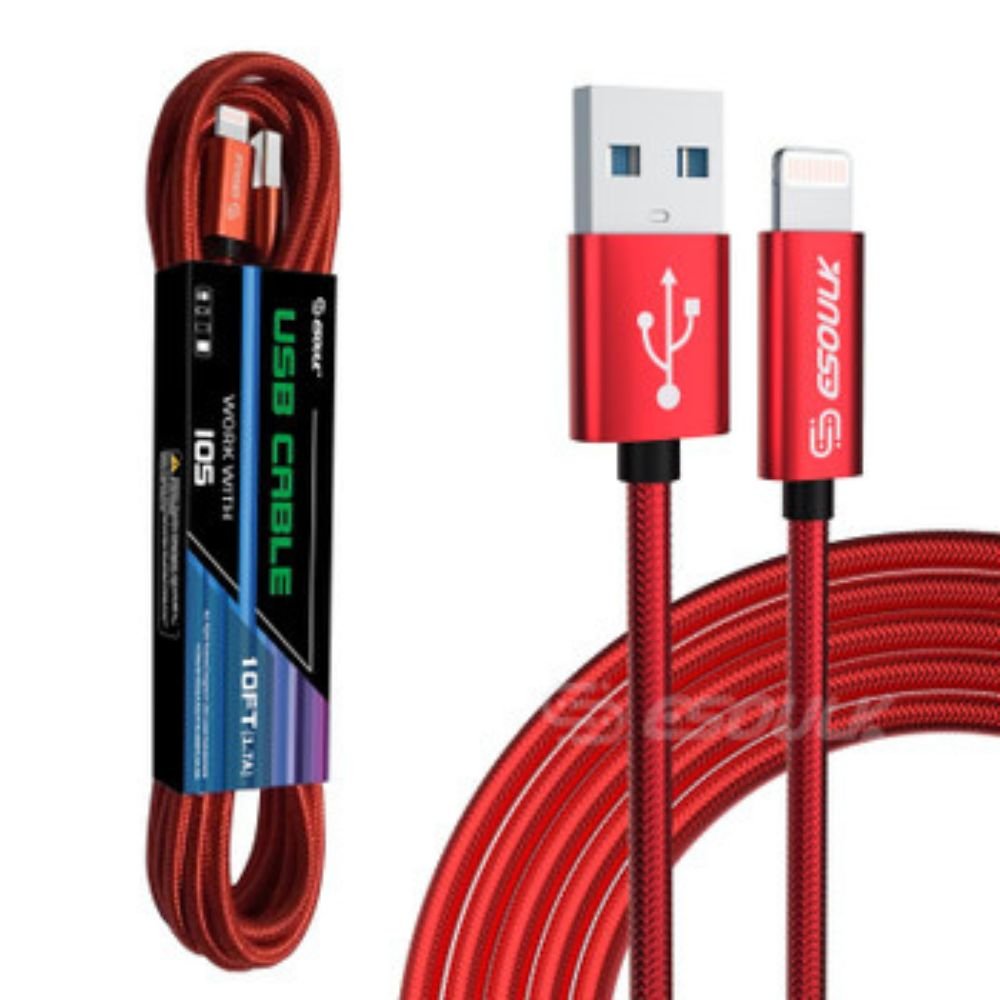 10FT Lightning USB Cable for iPhone XS, XR & XS Max | 1.7A Fast Charging