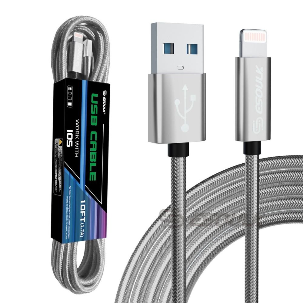 10FT Lightning USB Cable for iPhone XS, XR & XS Max | 1.7A Fast Charging