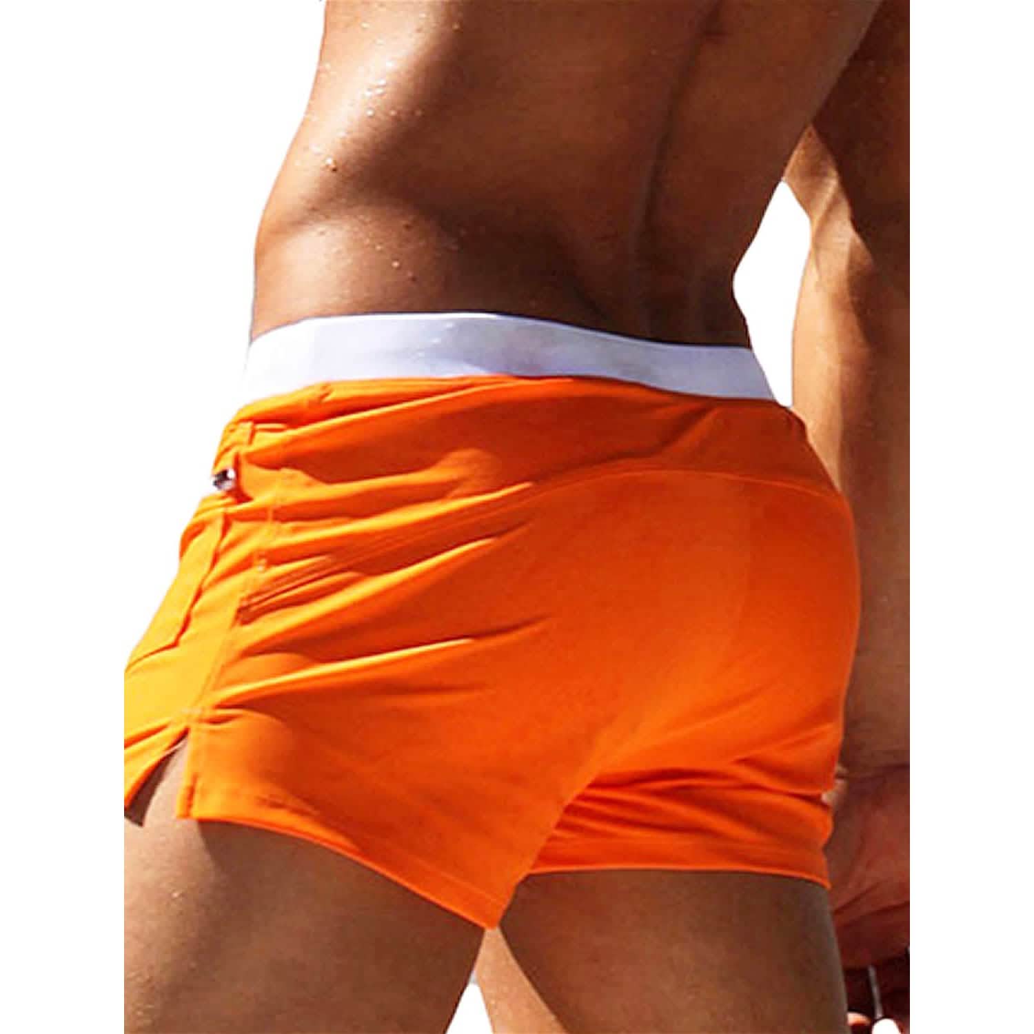 Men's Tropical Print Beach Shorts – Quick-Dry, Lace-Up Swim Trunks