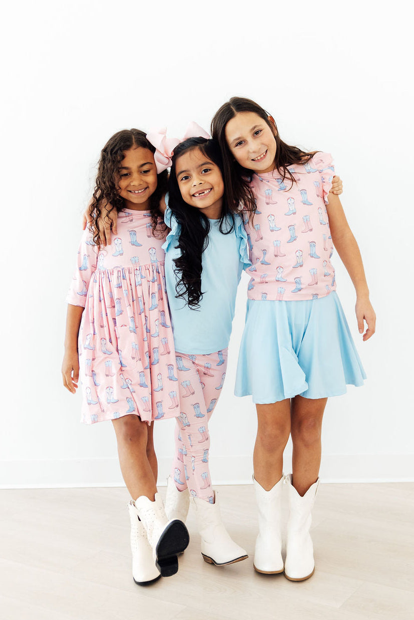 Mila & Rose Ribbons & Rodeos S/S Rüschen-T-Shirt | Polyester/Spandex | Mädchen 12M–9/10