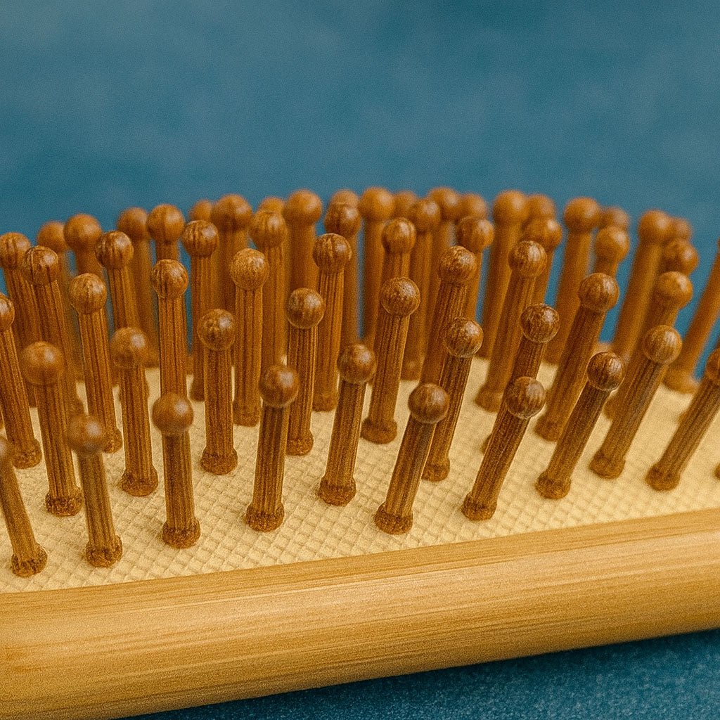 Mini Bamboo Paddle Hairbrush – Zero-Waste & Travel-Ready